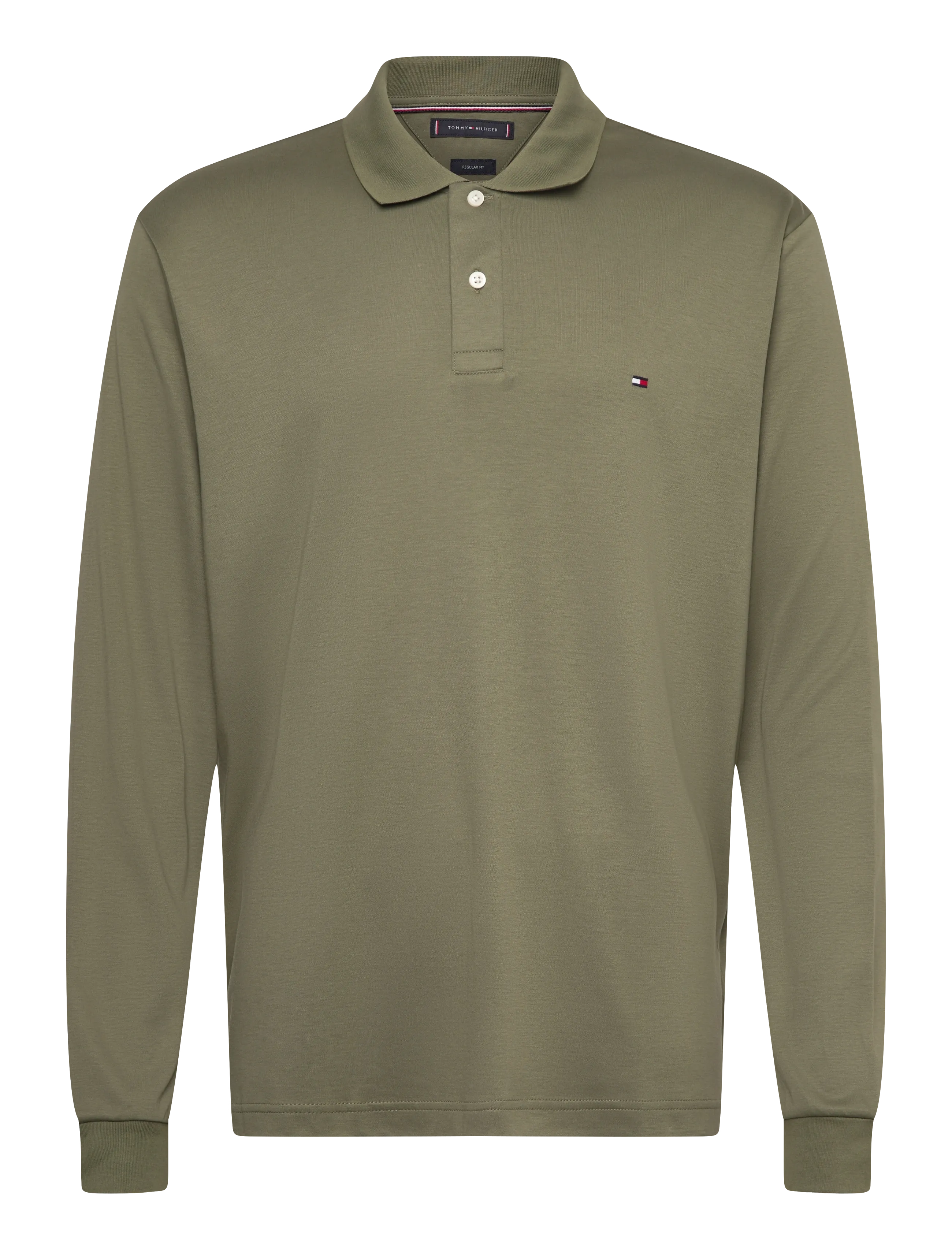 Tommy Hilfiger L/S LIQUID COTTON REG POLO - Pikéer - BATTLE GREEN / khaki/green