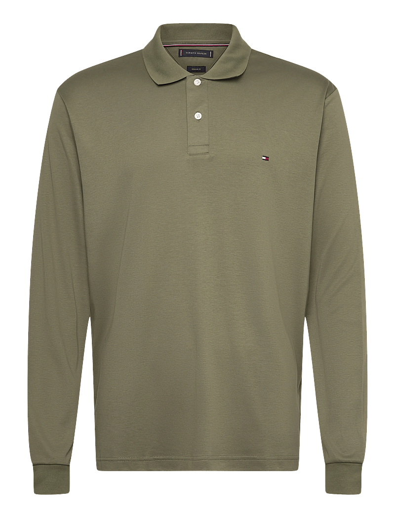 Tommy Hilfiger - L/S LIQUID COTTON REG POLO - langærmede poloer - battle green - 1