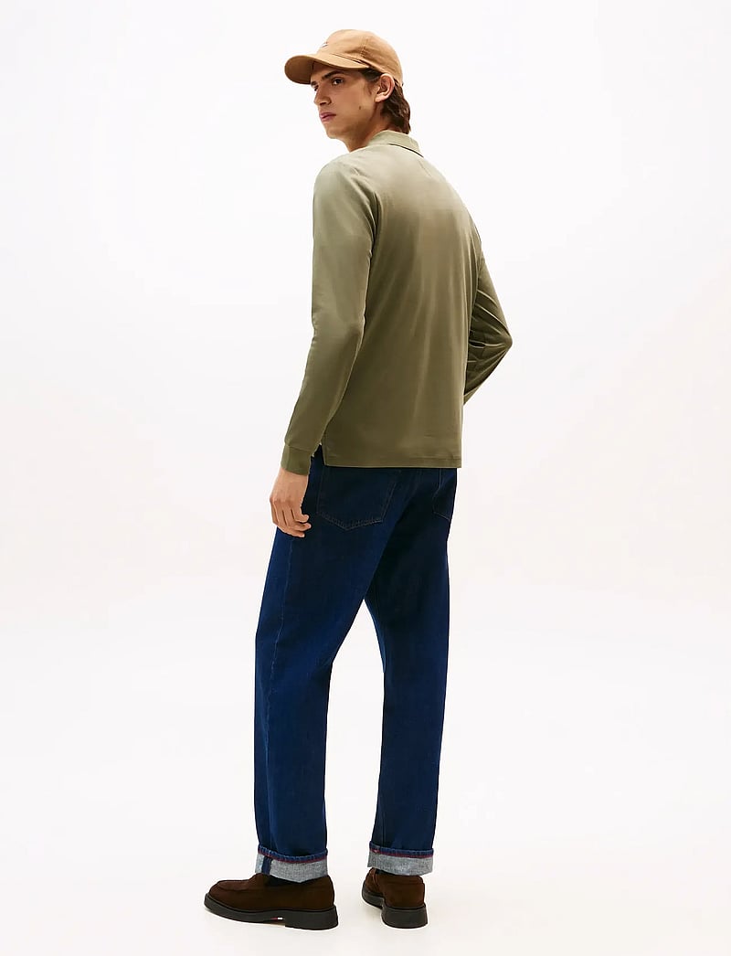 Tommy Hilfiger - L/S LIQUID COTTON REG POLO - langærmede poloer - battle green - 4