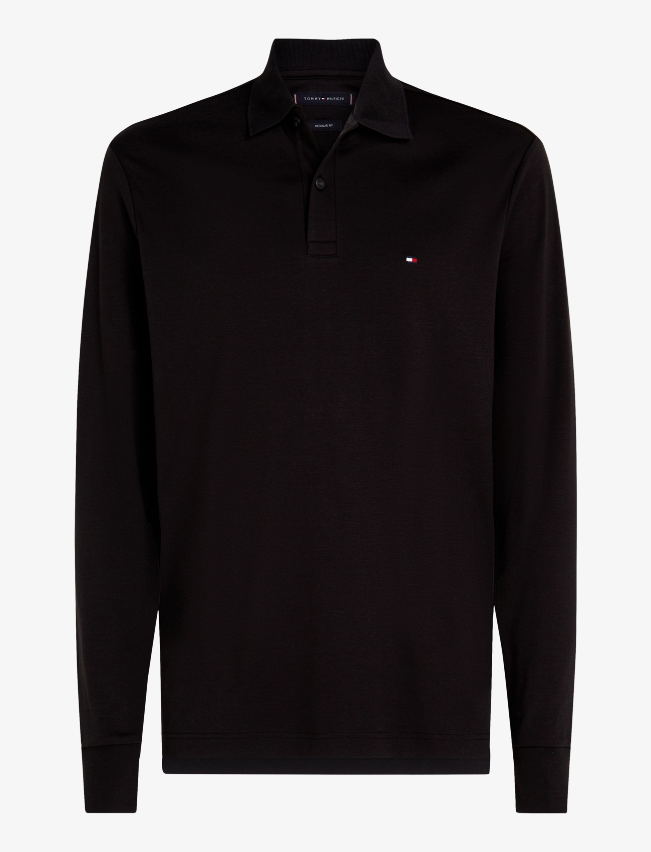 Tommy Hilfiger L/S LIQUID COTTON REG POLO - Tommy Hilfiger - BLACK / black