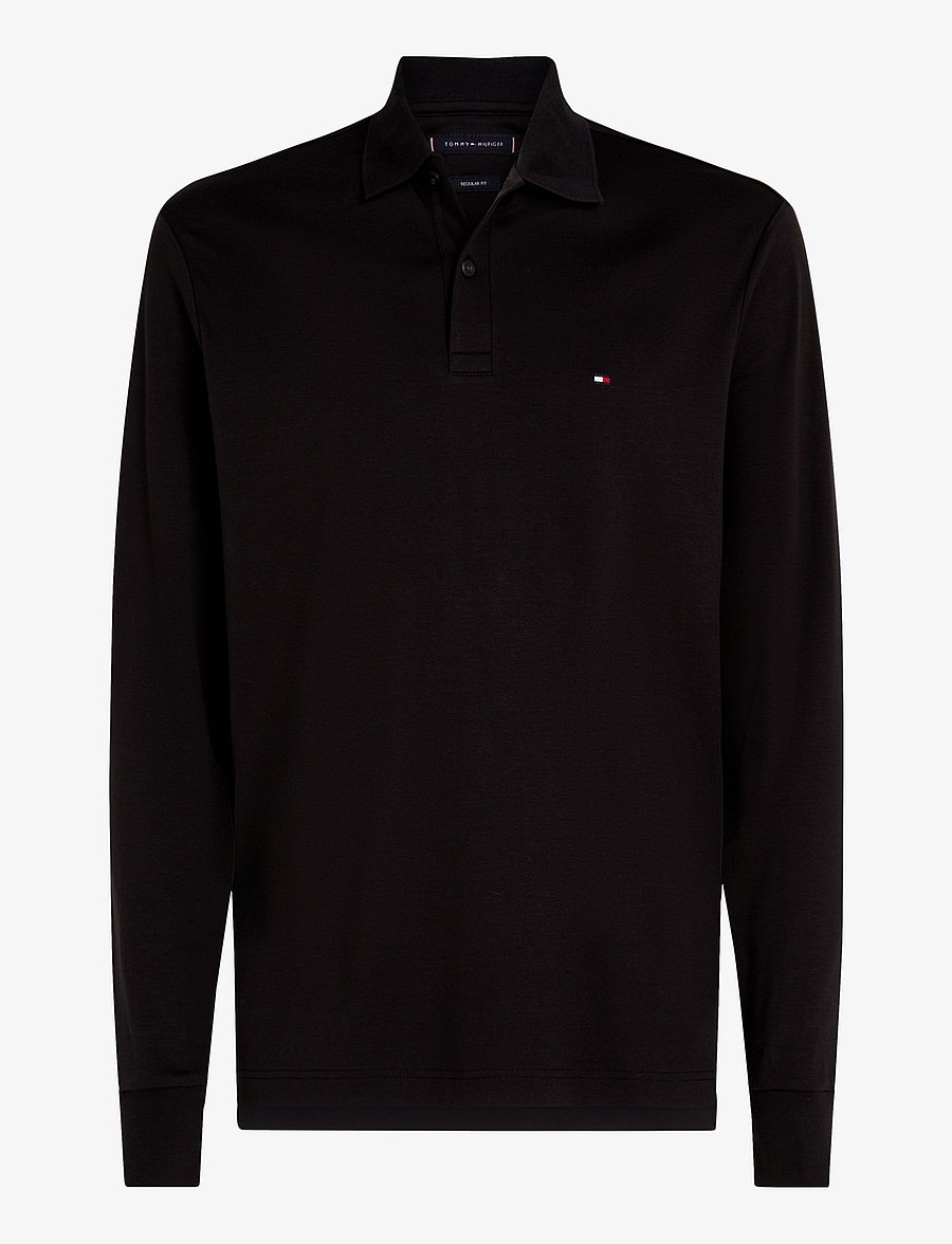 Tommy Hilfiger - L/S LIQUID COTTON REG POLO - langärmelig - black - 0
