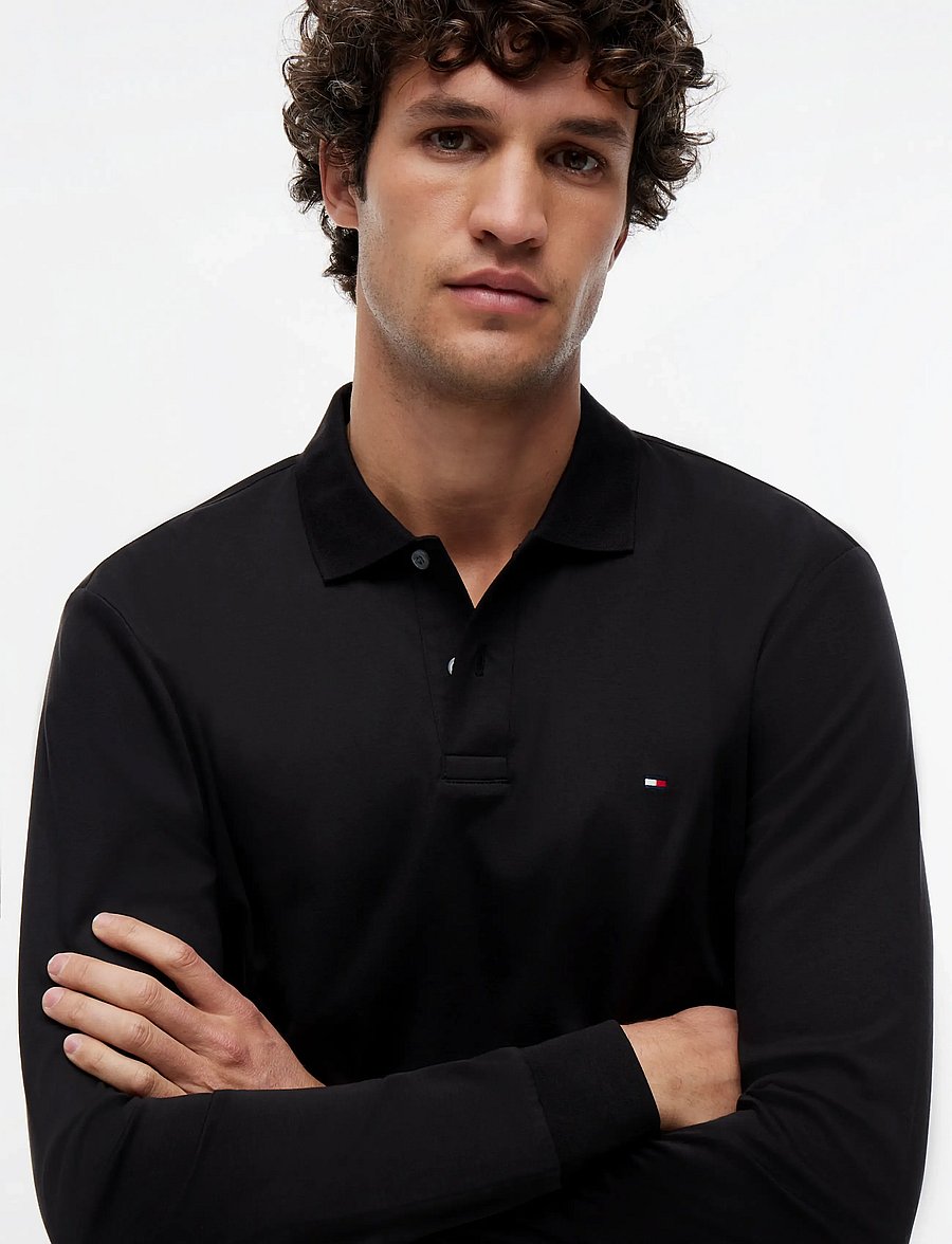 Tommy Hilfiger - L/S LIQUID COTTON REG POLO - langärmelig - black - 3