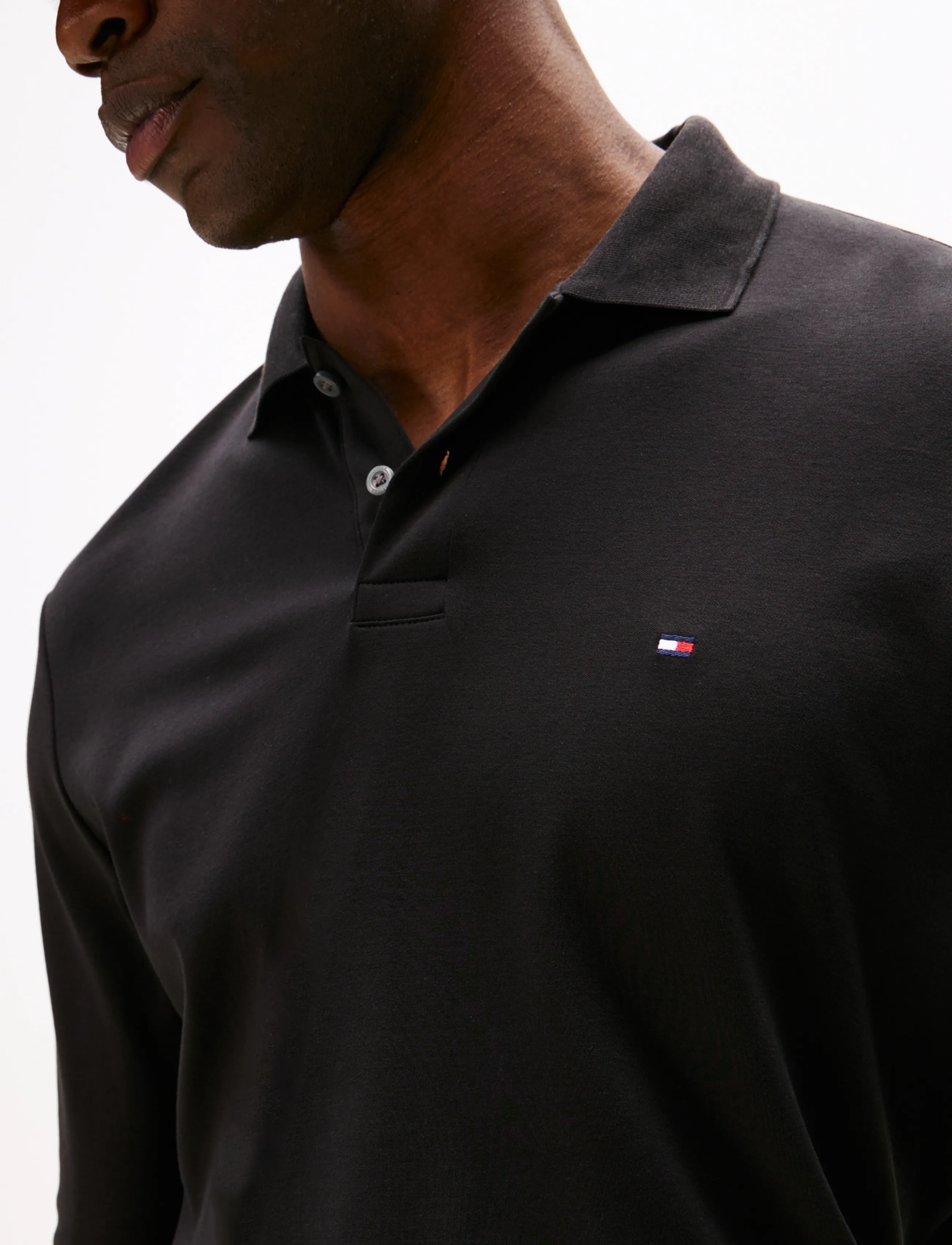 Tommy Hilfiger - L/S LIQUID COTTON REG POLO - långärmade pikéer - black - 5