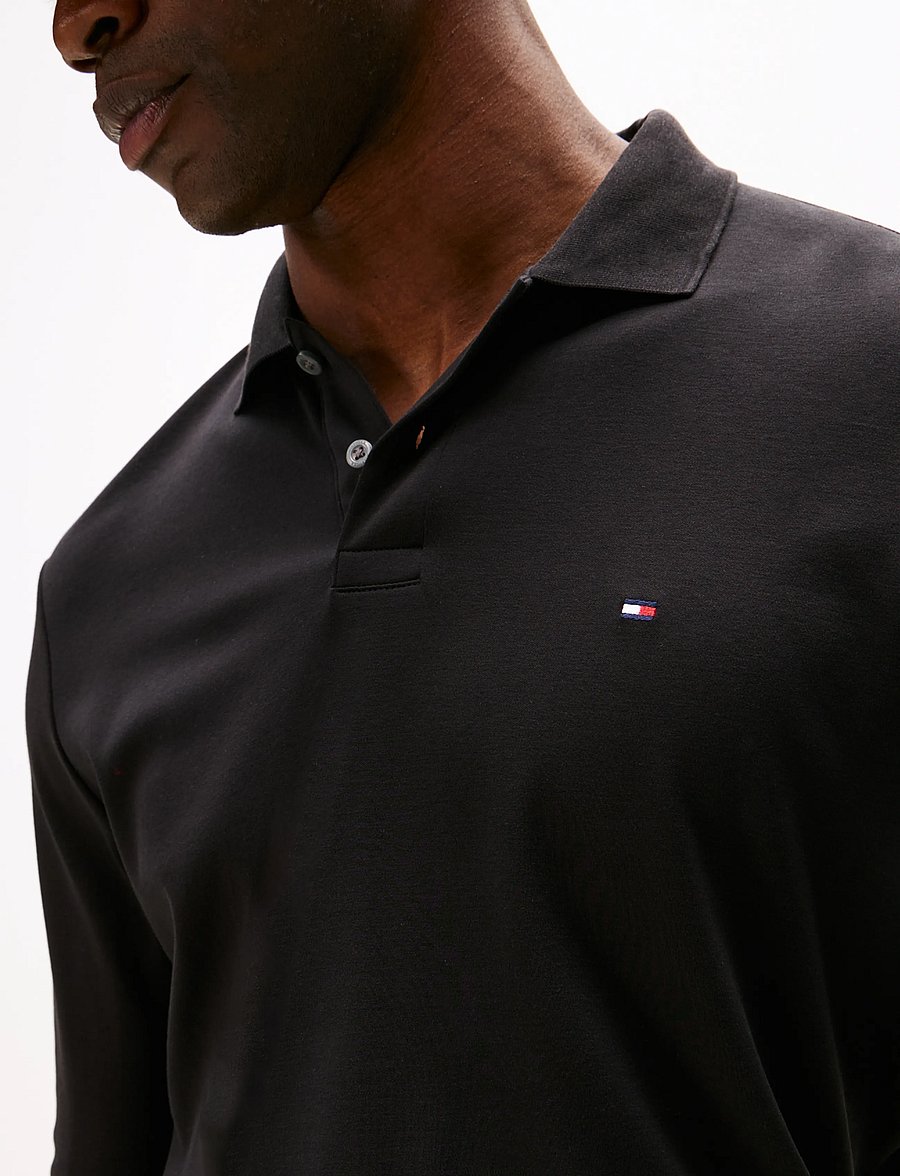 Tommy Hilfiger - L/S LIQUID COTTON REG POLO - langärmelig - black - 5