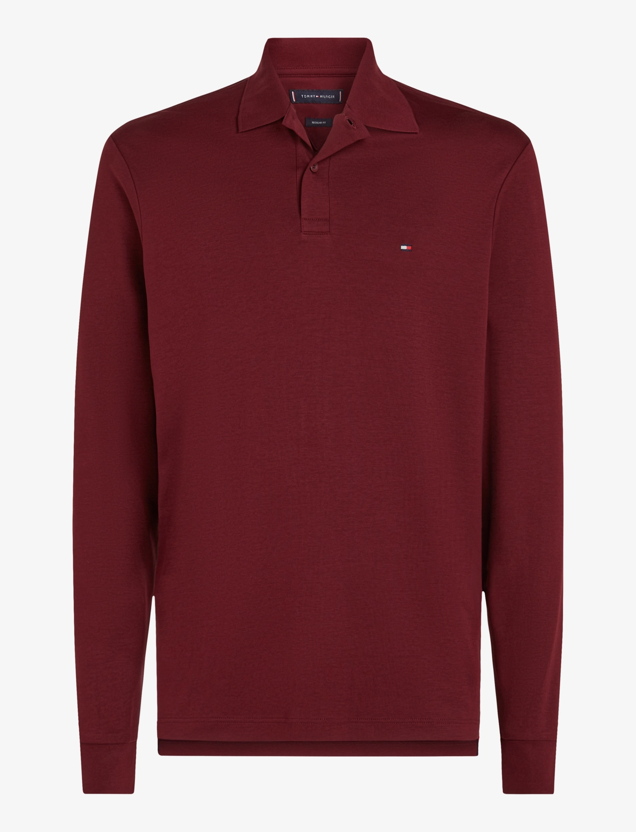 TOMMY HILFIGER L/S Liquid Baumwolle Reg Polo Burgundy - M - Herren