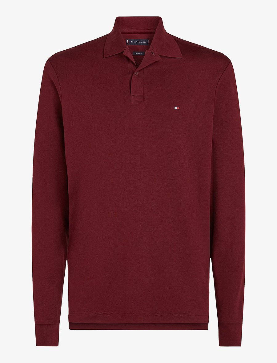 Tommy Hilfiger - L/S LIQUID COTTON REG POLO - długi rękaw - burgundy - 1