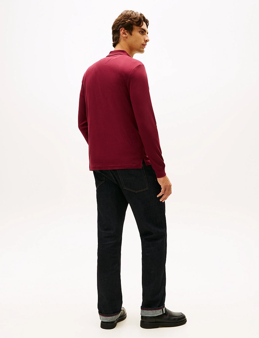 Tommy Hilfiger - L/S LIQUID COTTON REG POLO - długi rękaw - burgundy - 3