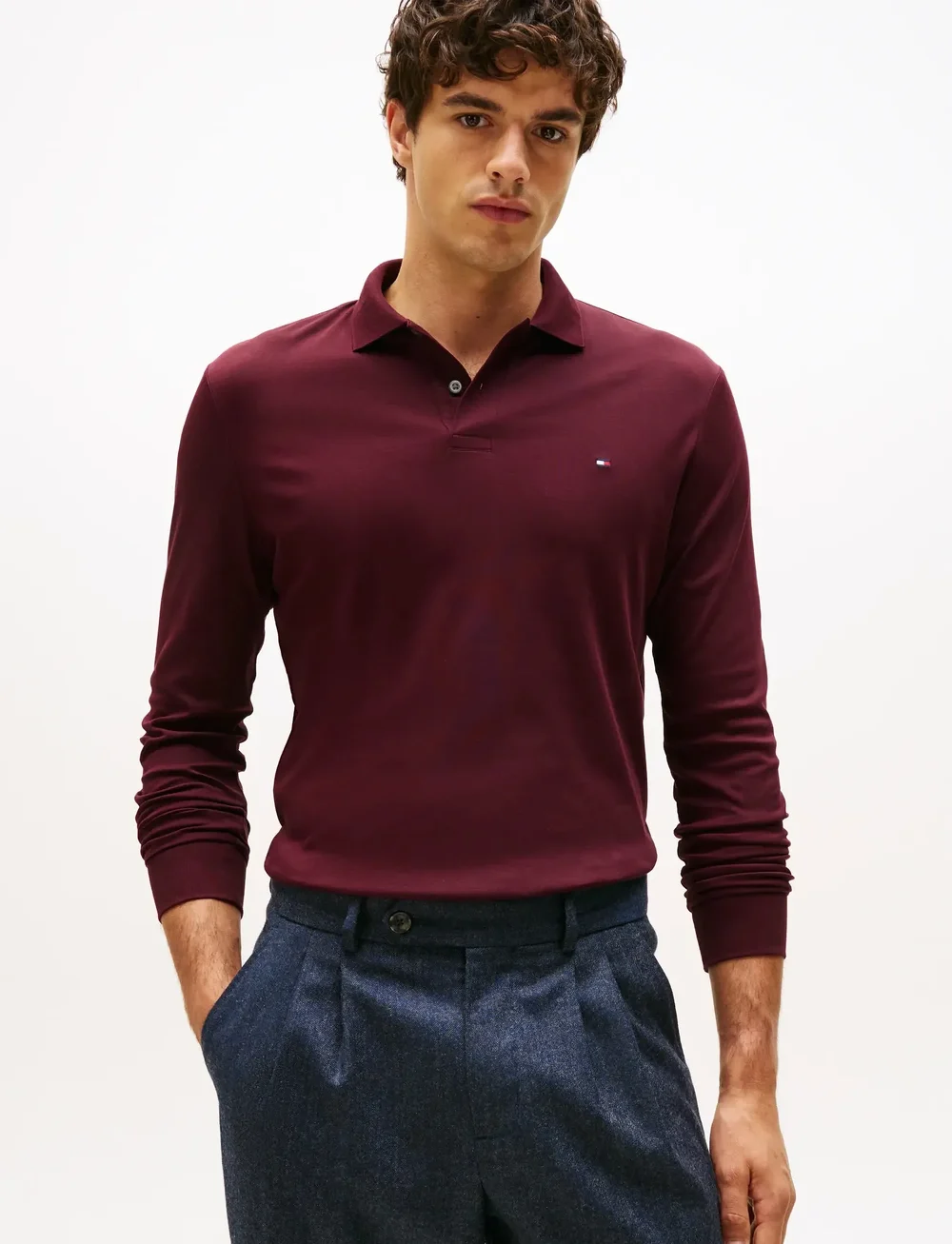 Tommy Hilfiger - L/S LIQUID COTTON REG POLO - langärmelig - deep burgundy - 0