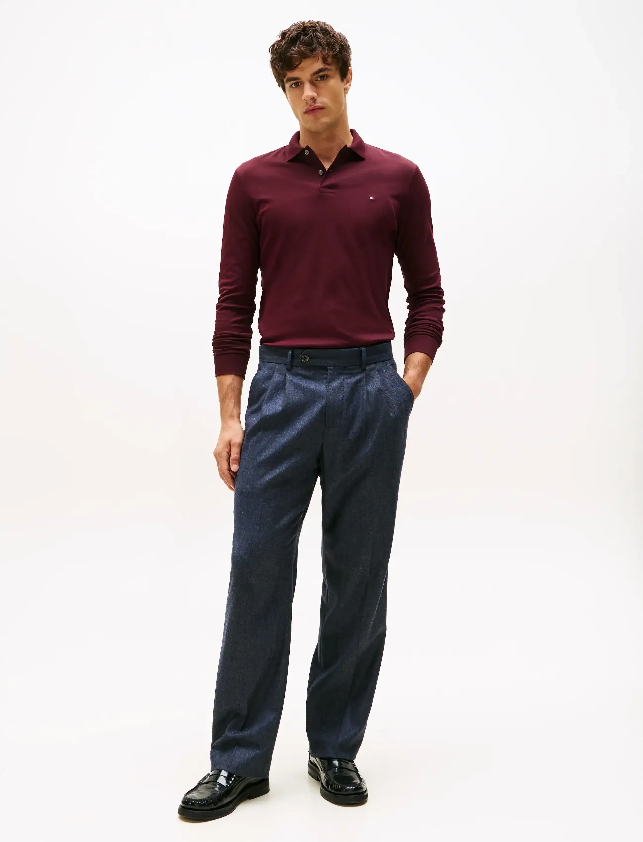 Tommy Hilfiger - L/S LIQUID COTTON REG POLO - pikkade varrukatega polod - deep burgundy - 3