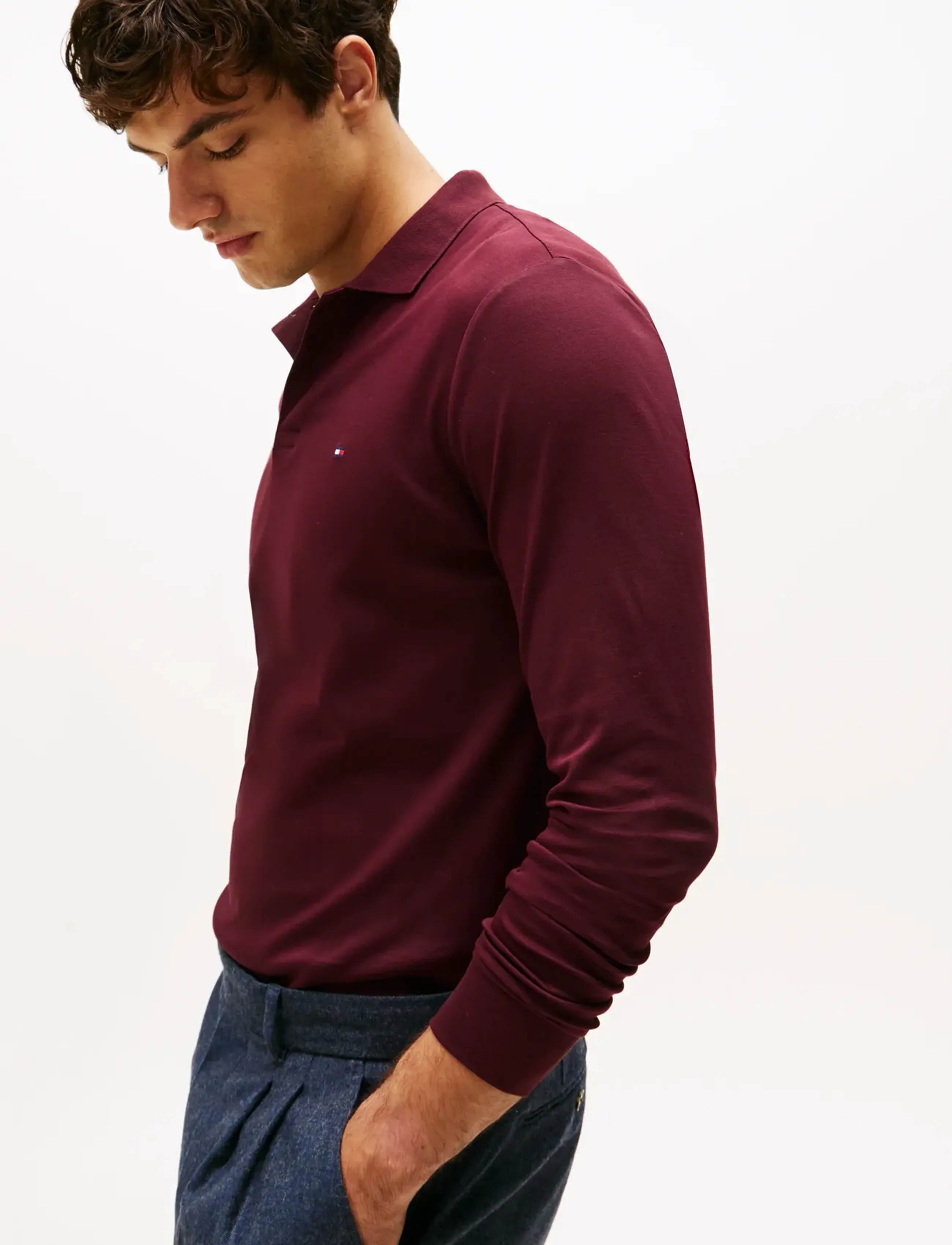 Tommy Hilfiger - L/S LIQUID COTTON REG POLO - pikkade varrukatega polod - deep burgundy - 5