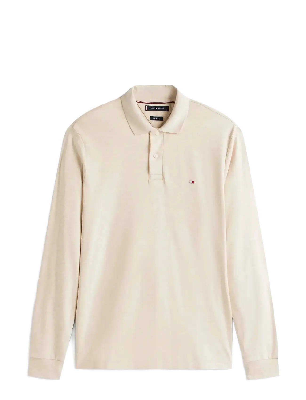 Tommy Hilfiger L/S LIQUID COTTON REG POLO - Pikéer - HEATHERED OATMILK / beige