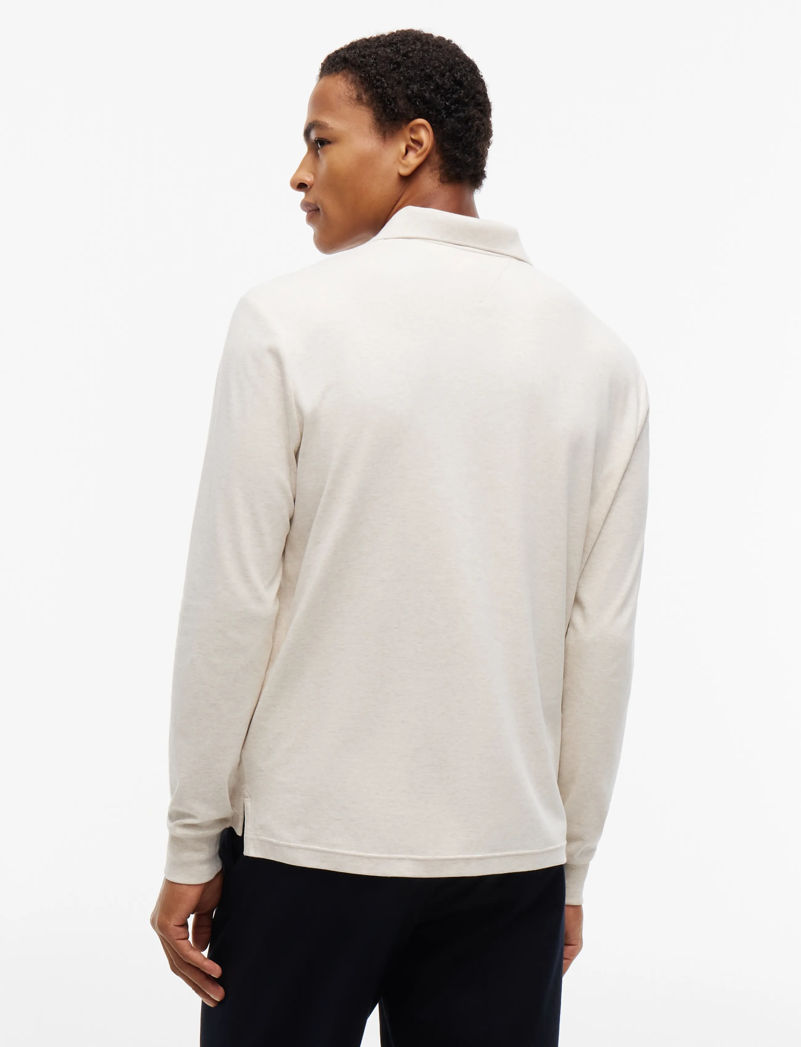 Tommy Hilfiger - L/S LIQUID COTTON REG POLO - langærmede poloer - heathered oatmilk - 2