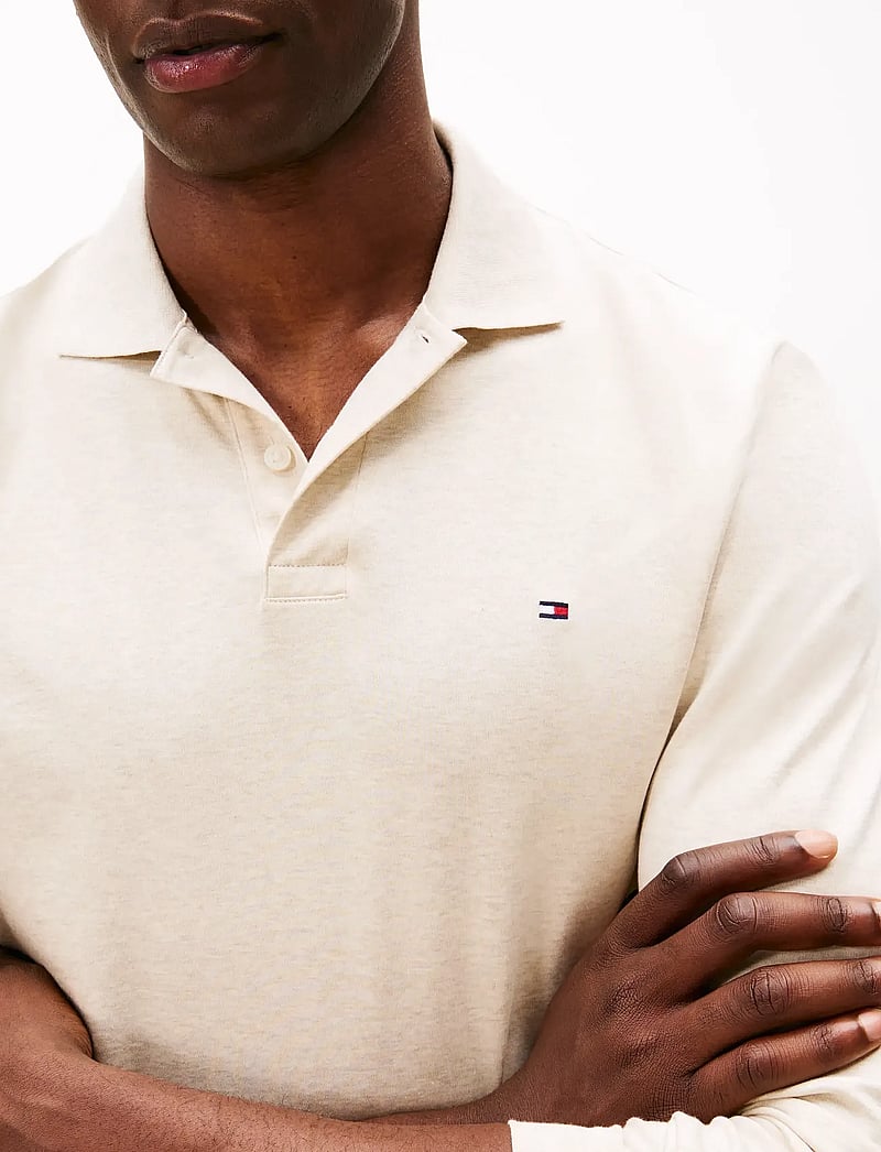 Tommy Hilfiger - L/S LIQUID COTTON REG POLO - langærmede poloer - heathered oatmilk - 4