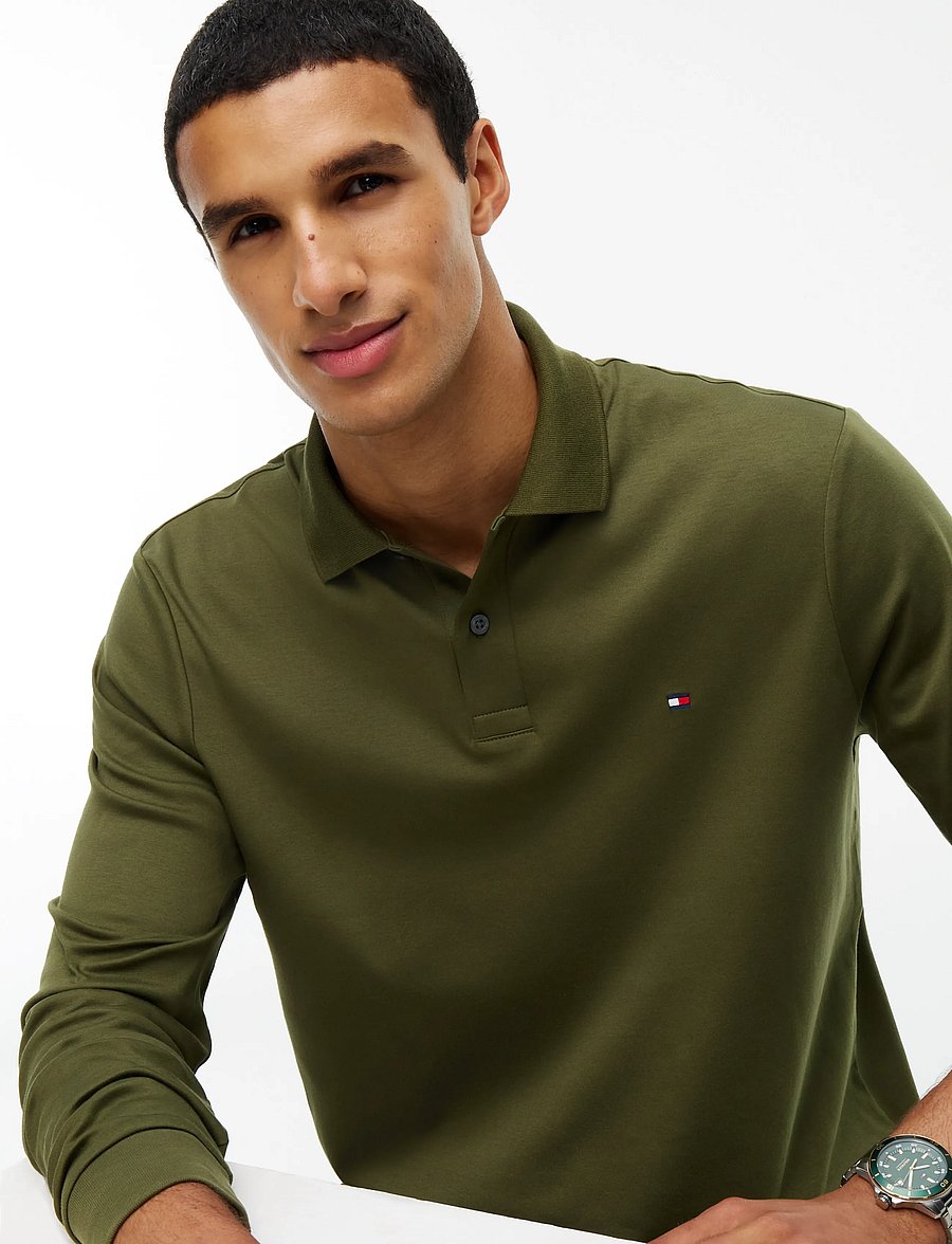 Tommy Hilfiger - L/S LIQUID COTTON REG POLO - pikkade varrukatega polod - huntsman green - 3