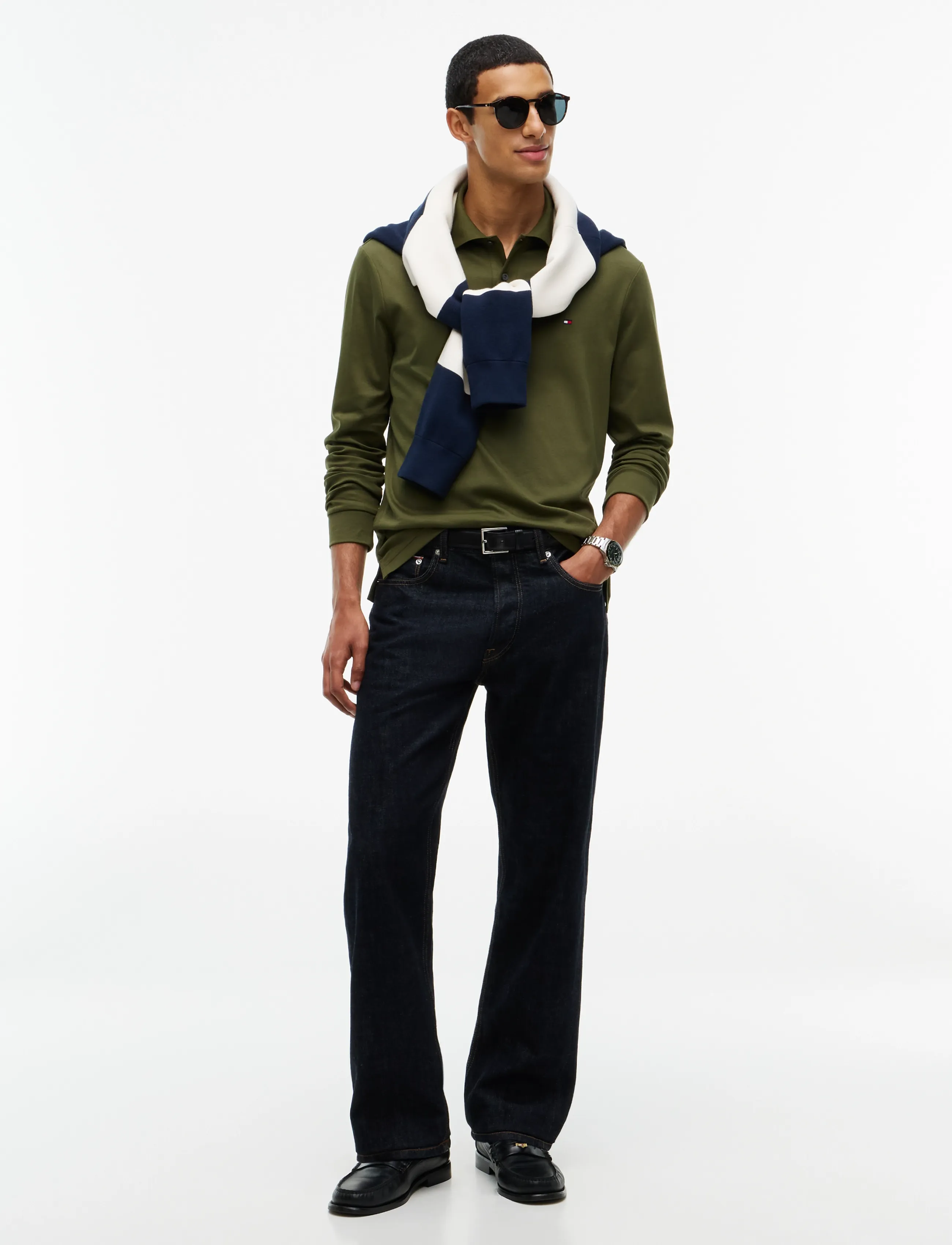 Tommy Hilfiger - L/S LIQUID COTTON REG POLO - langærmede poloer - huntsman green - 4