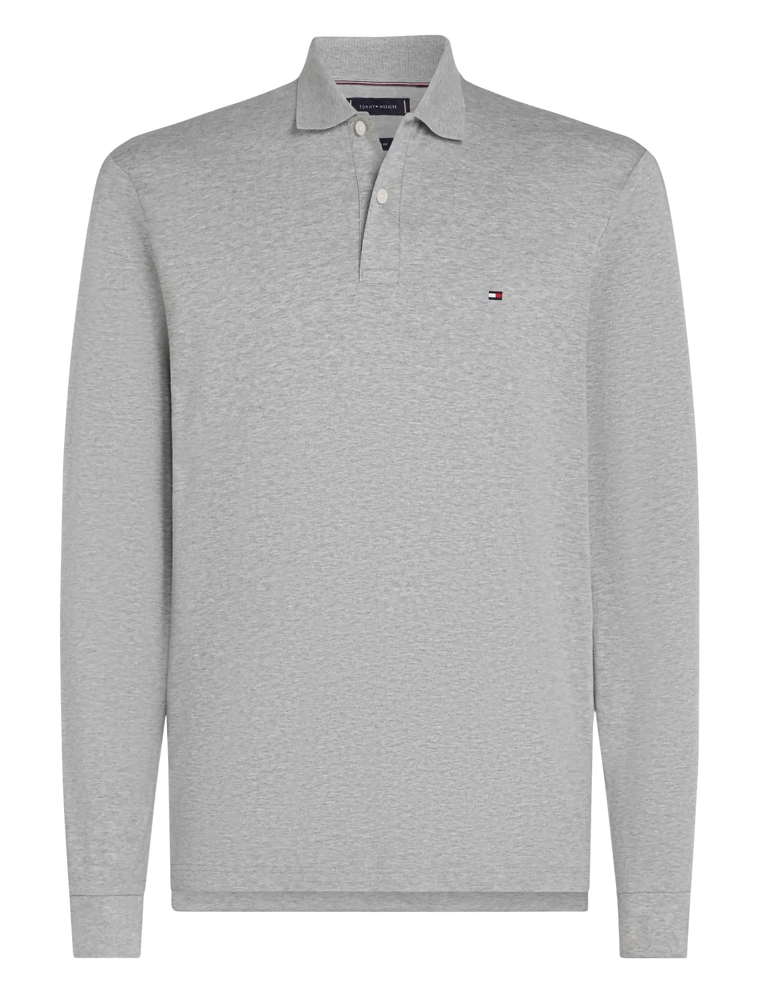 Tommy Hilfiger L/S LIQUID COTTON REG POLO - Pikéer - LIGHT GREY HEATHER / grey