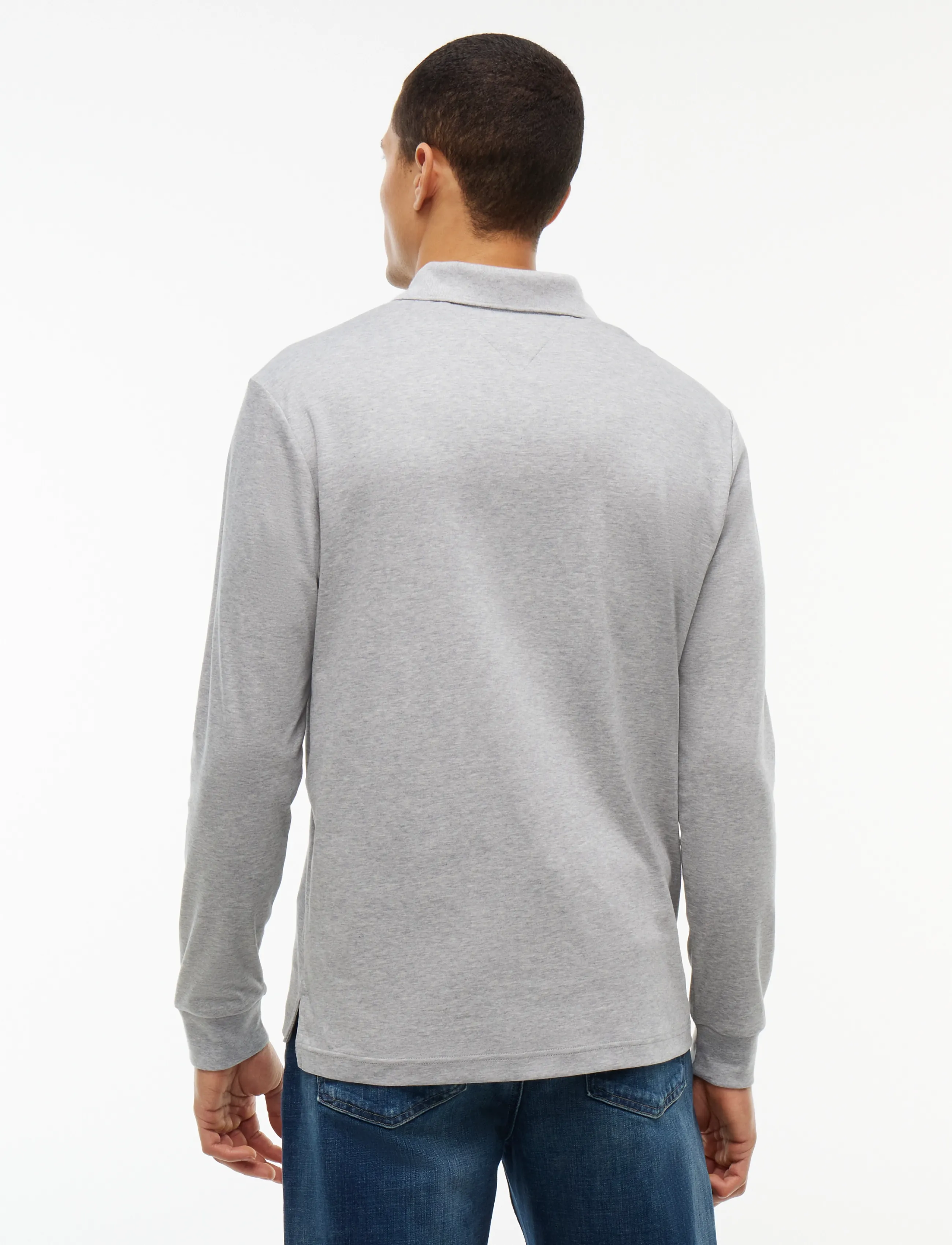 Tommy Hilfiger - L/S LIQUID COTTON REG POLO - langærmede poloer - light grey heather - 3