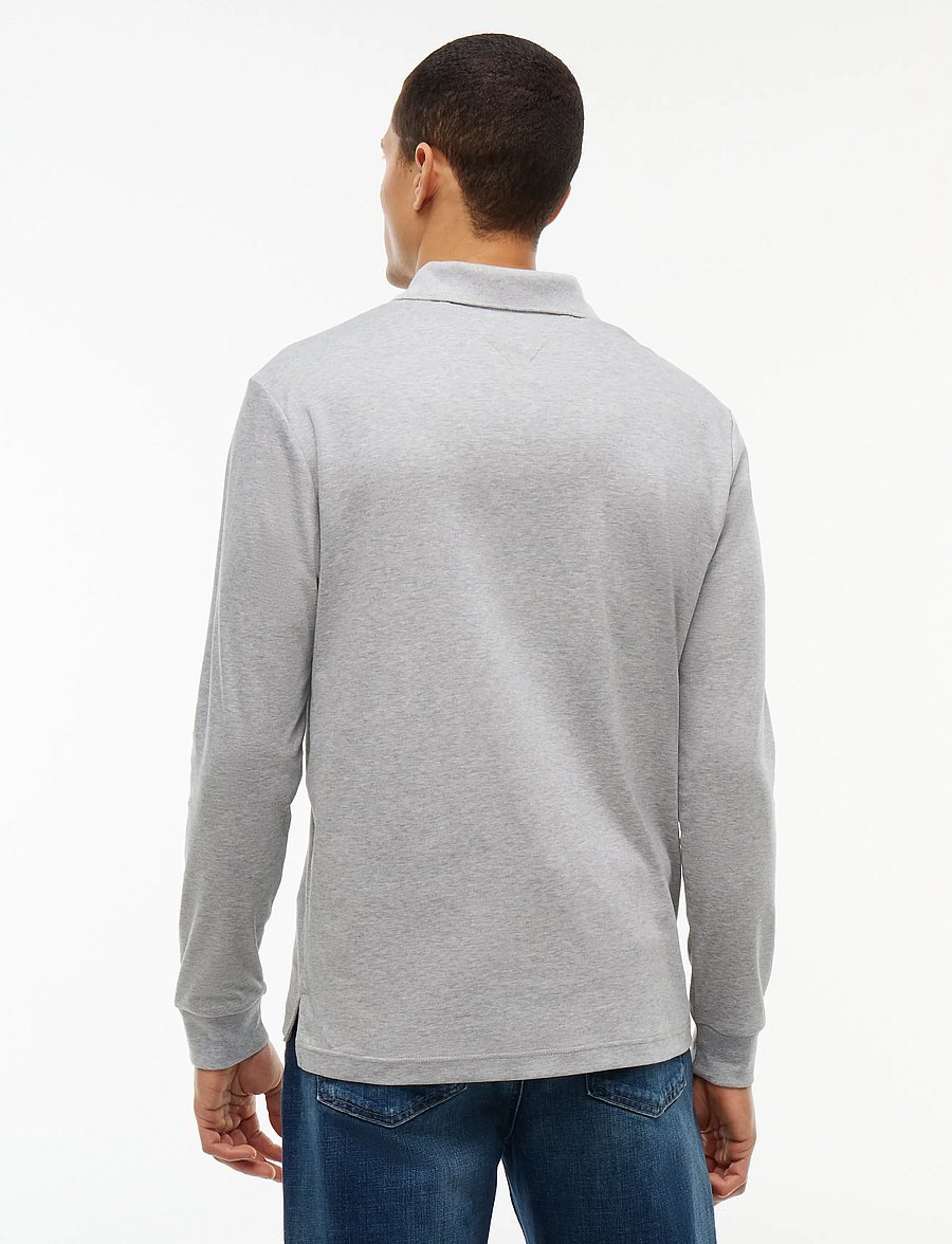 Tommy Hilfiger - L/S LIQUID COTTON REG POLO - pikkade varrukatega polod - light grey heather - 3