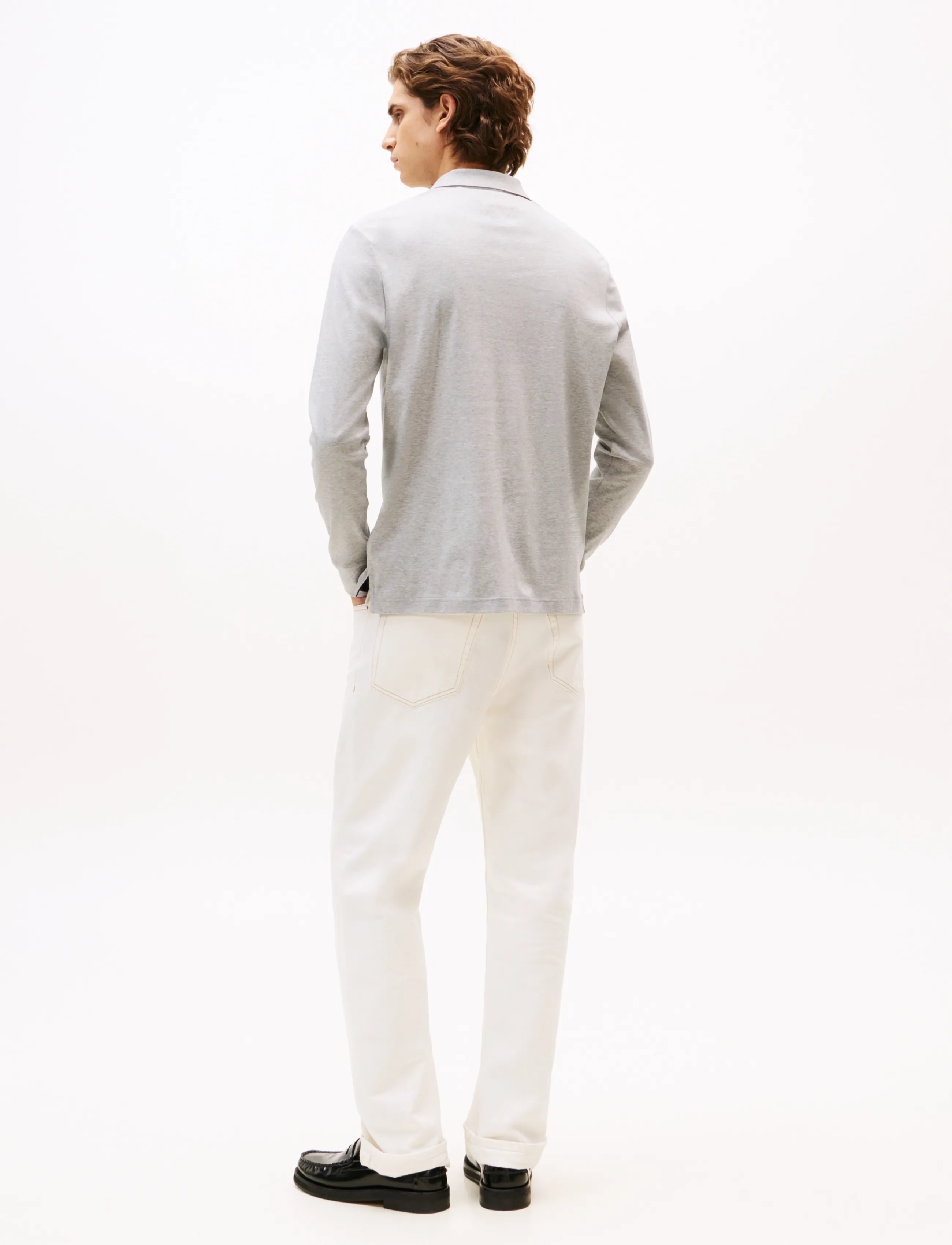 Tommy Hilfiger - L/S LIQUID COTTON REG POLO - långärmade pikéer - light grey heather - 3