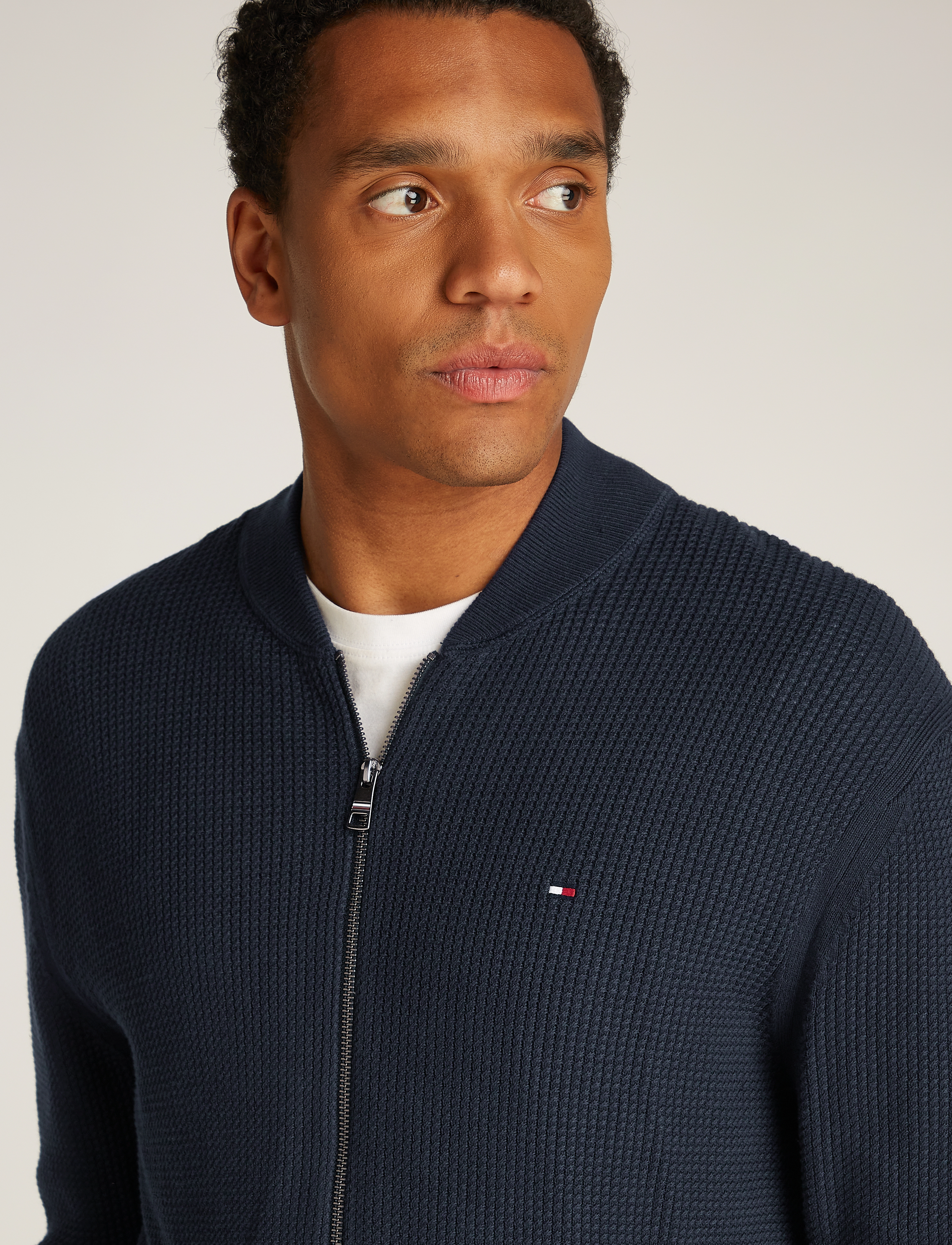 Tommy Hilfiger - STRUCTURE BASEBALL ZIP THROUGH - desert sky - 2