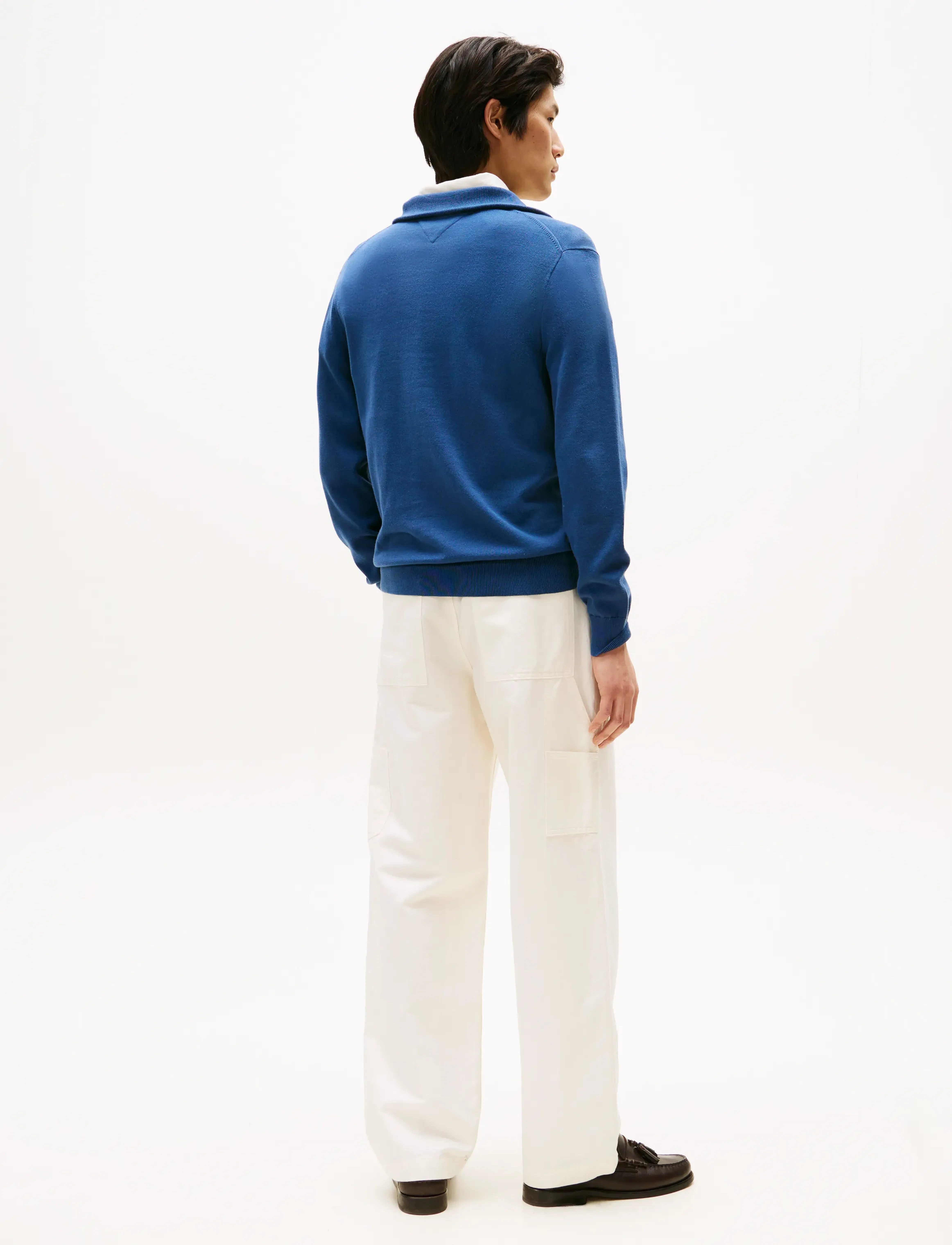 Tommy Hilfiger - ESSENTIAL COTTON ZIP MOCK - half zip jumpers - aegean sea - 3