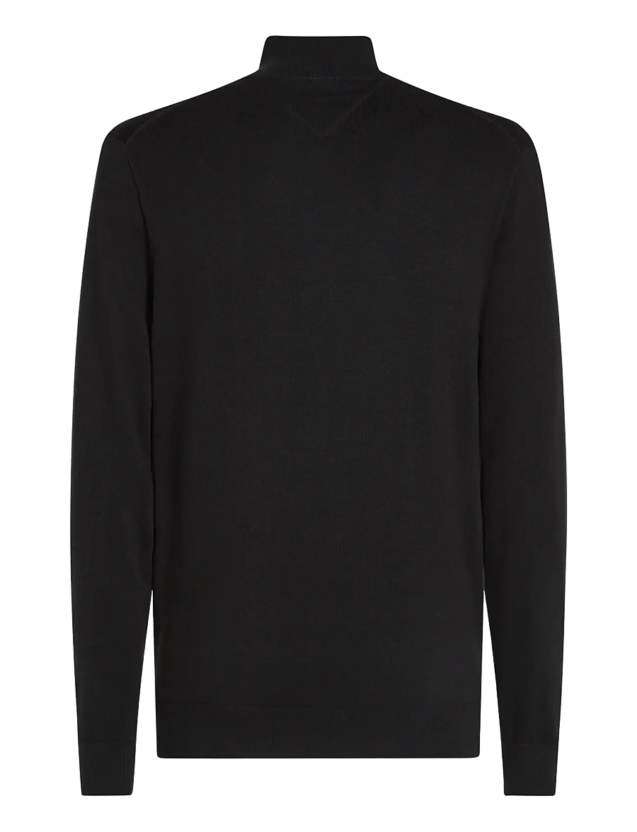 Tommy Hilfiger - ESSENTIAL COTTON ZIP MOCK - pullover mit halbem reißverschluss - black - 2