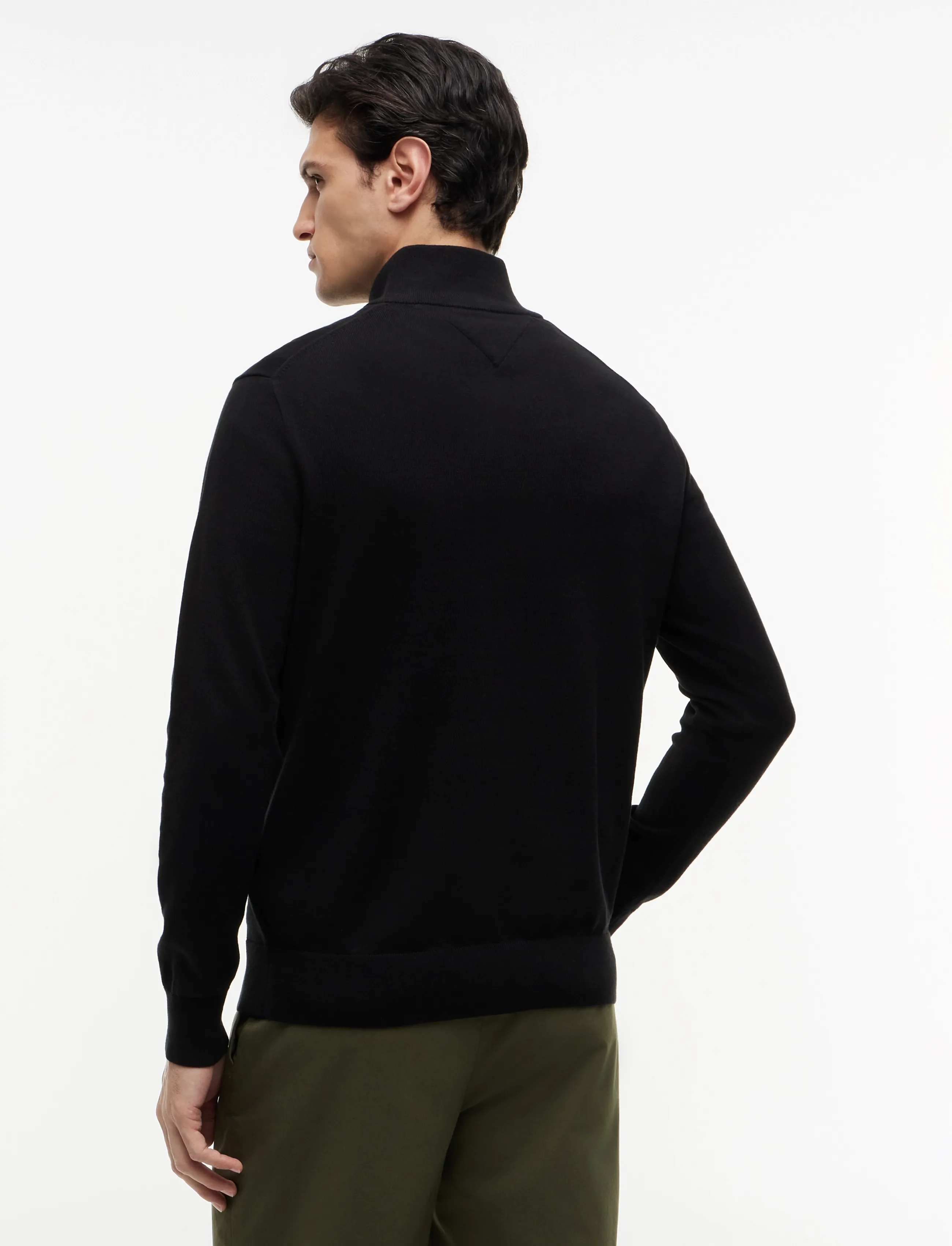 Tommy Hilfiger - ESSENTIAL COTTON ZIP MOCK - mænd - black - 3