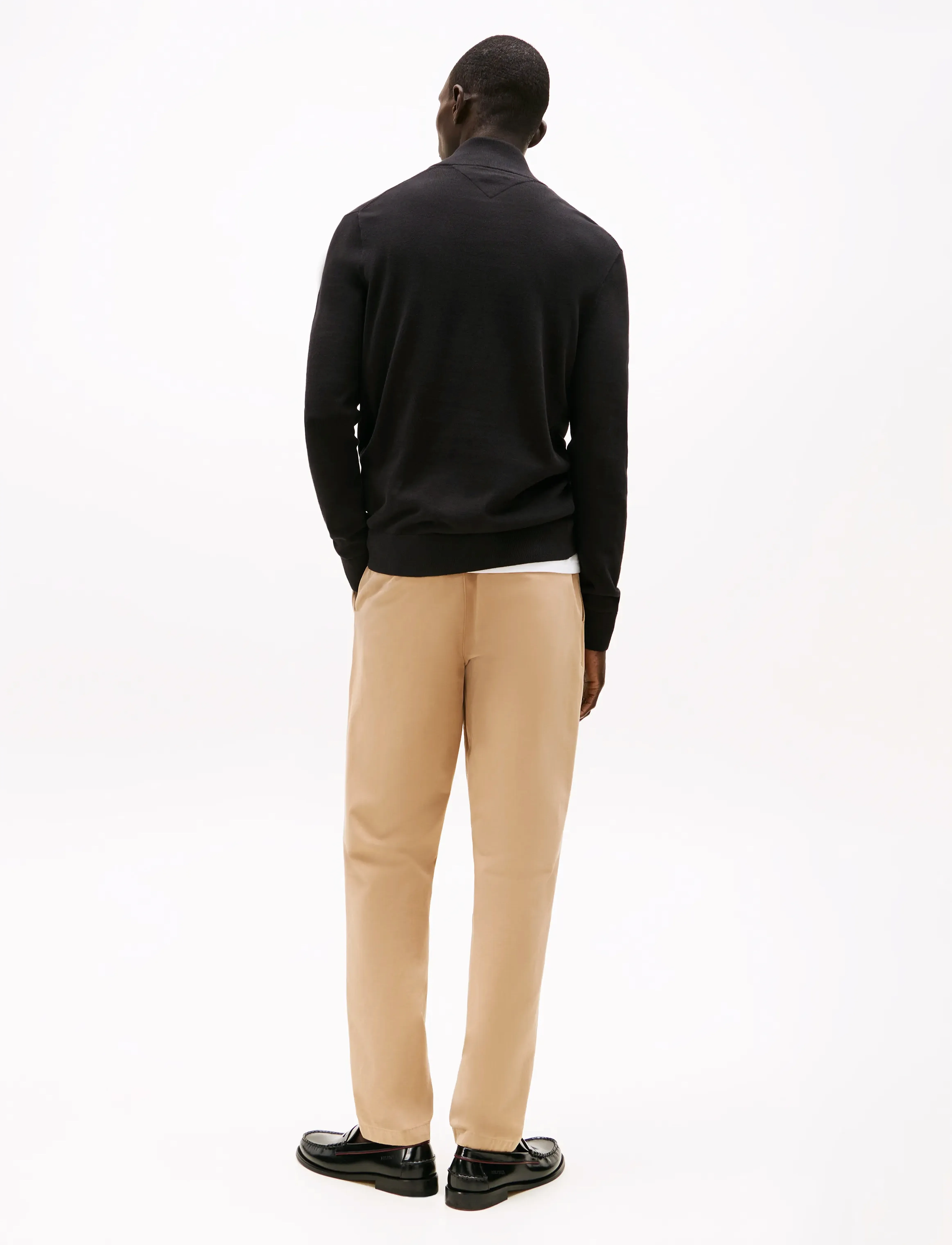 Tommy Hilfiger - ESSENTIAL COTTON ZIP MOCK - half zip jumpers - black - 3