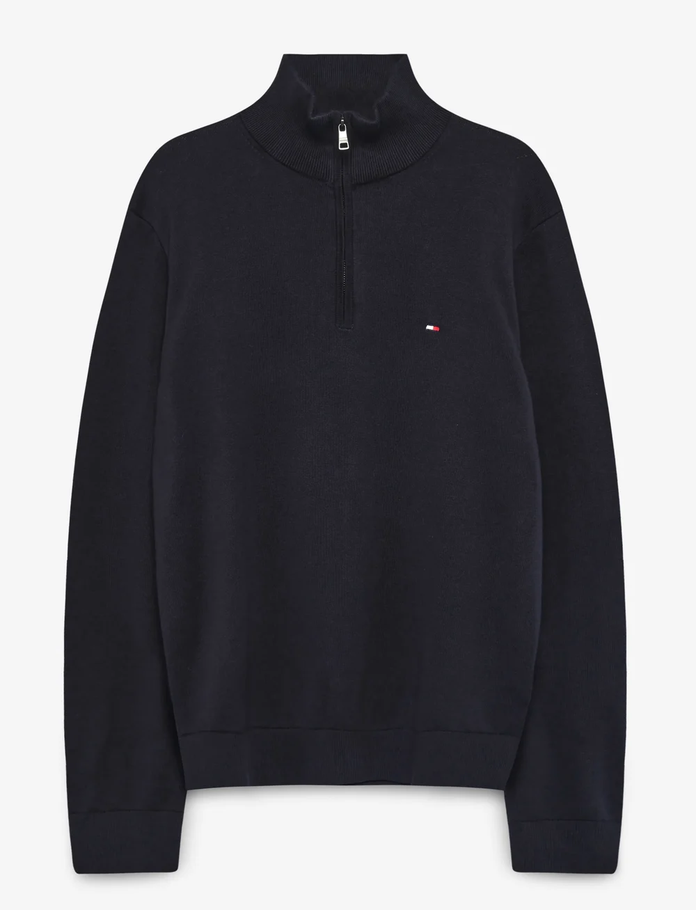 Tommy Hilfiger - ESSENTIAL COTTON ZIP MOCK - swetry zapinane do połowy - desert sky - 1