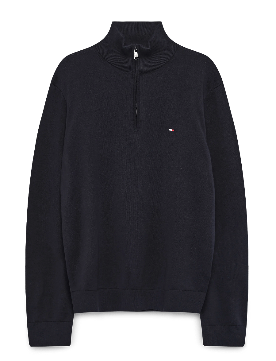 Tommy Hilfiger - ESSENTIAL COTTON ZIP MOCK - pullover mit halbem reißverschluss - desert sky - 2