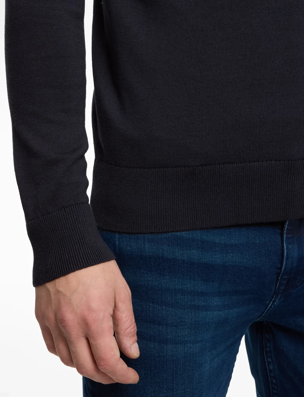 Tommy Hilfiger - ESSENTIAL COTTON ZIP MOCK - swetry zapinane do połowy - desert sky - 5