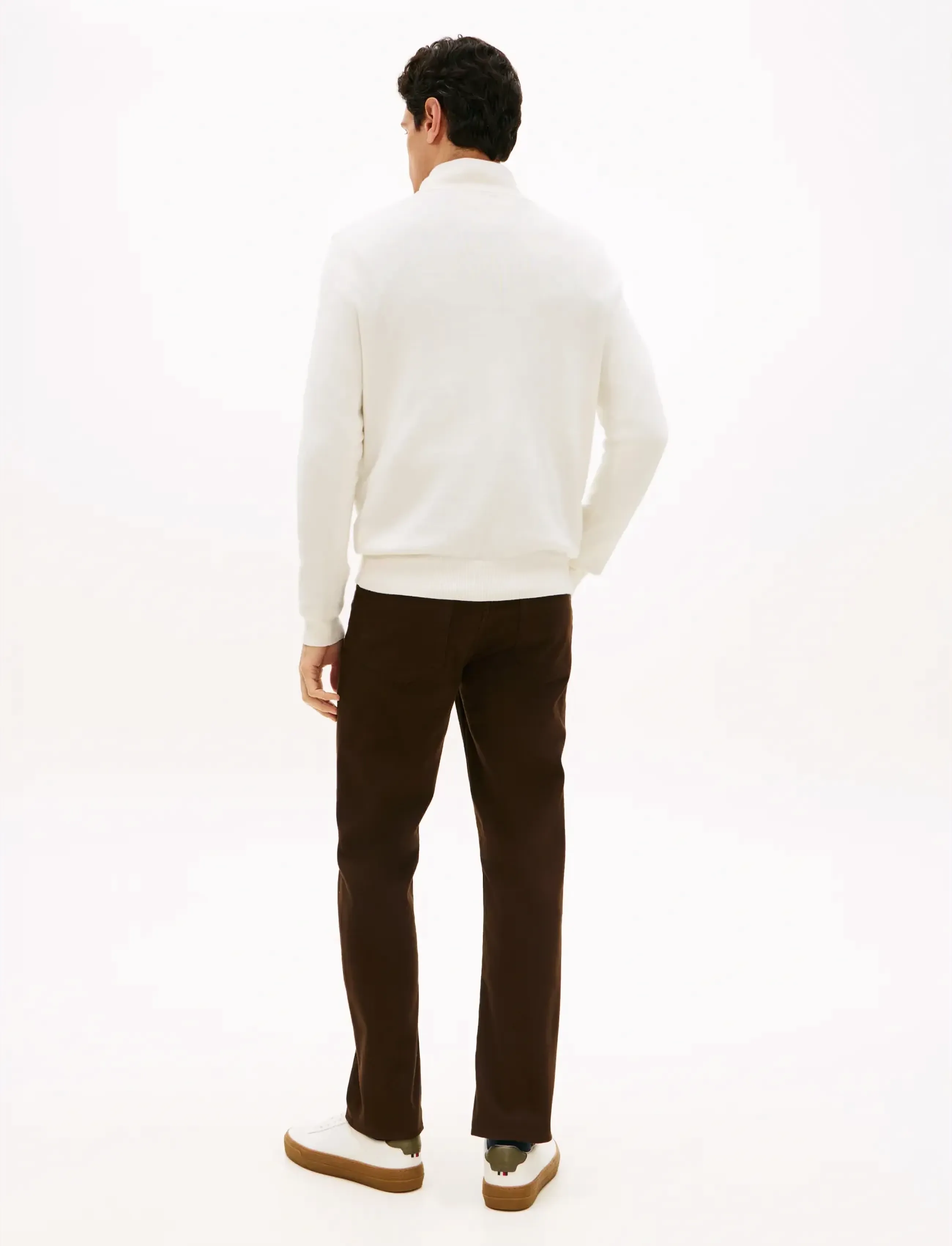 Tommy Hilfiger - ESSENTIAL COTTON ZIP MOCK - pullover mit halbem reißverschluss - ivory petal - 2