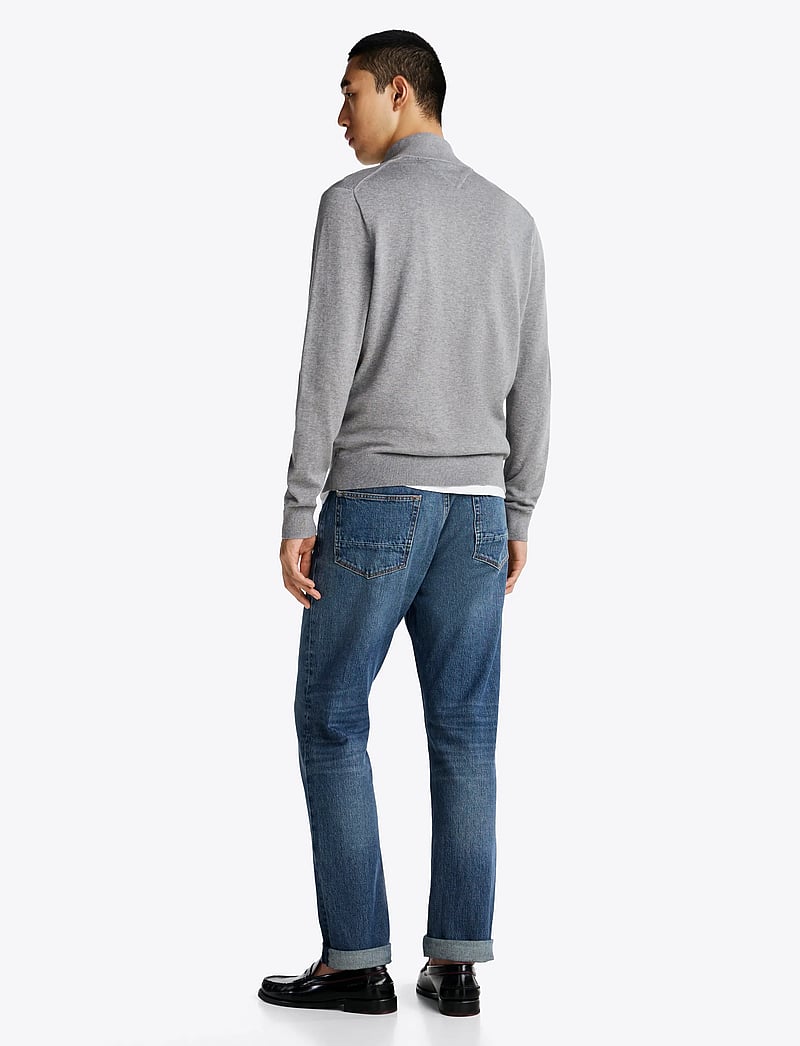 Tommy Hilfiger - ESSENTIAL COTTON ZIP MOCK - pullover mit halbem reißverschluss - medium grey heather - 3