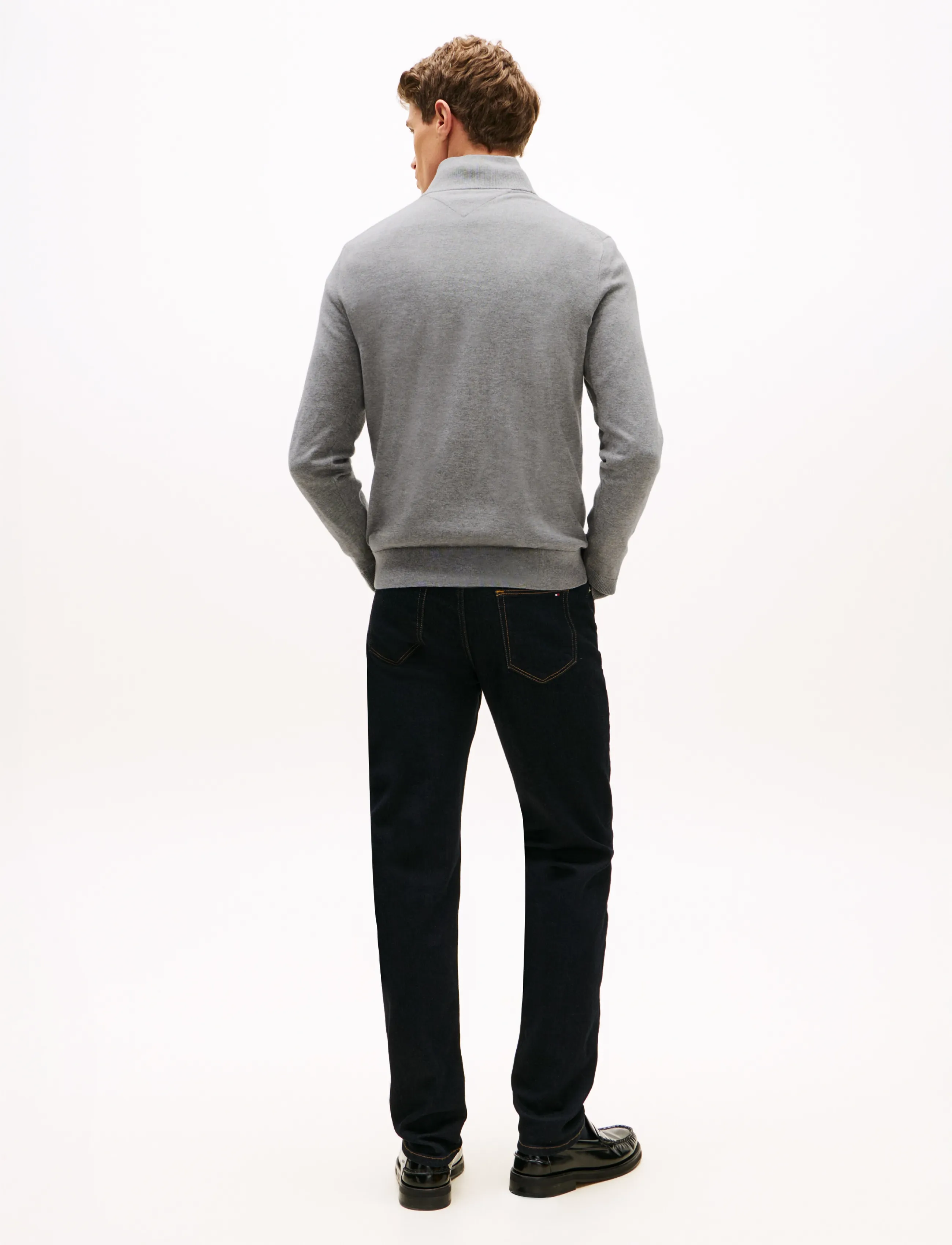 Tommy Hilfiger - ESSENTIAL COTTON ZIP MOCK - mehed - medium grey heather - 3