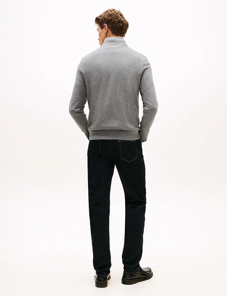 Tommy Hilfiger - ESSENTIAL COTTON ZIP MOCK - pullover mit halbem reißverschluss - medium grey heather - 3