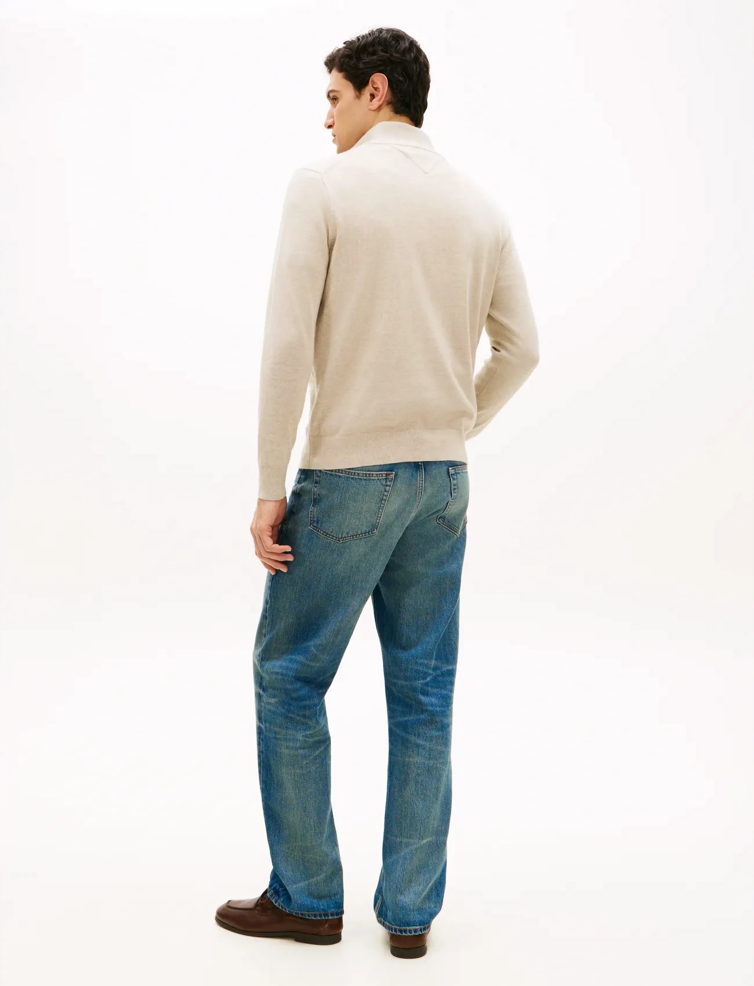 Tommy Hilfiger - ESSENTIAL COTTON ZIP MOCK - pullover mit halbem reißverschluss - sandalwood heather - 2
