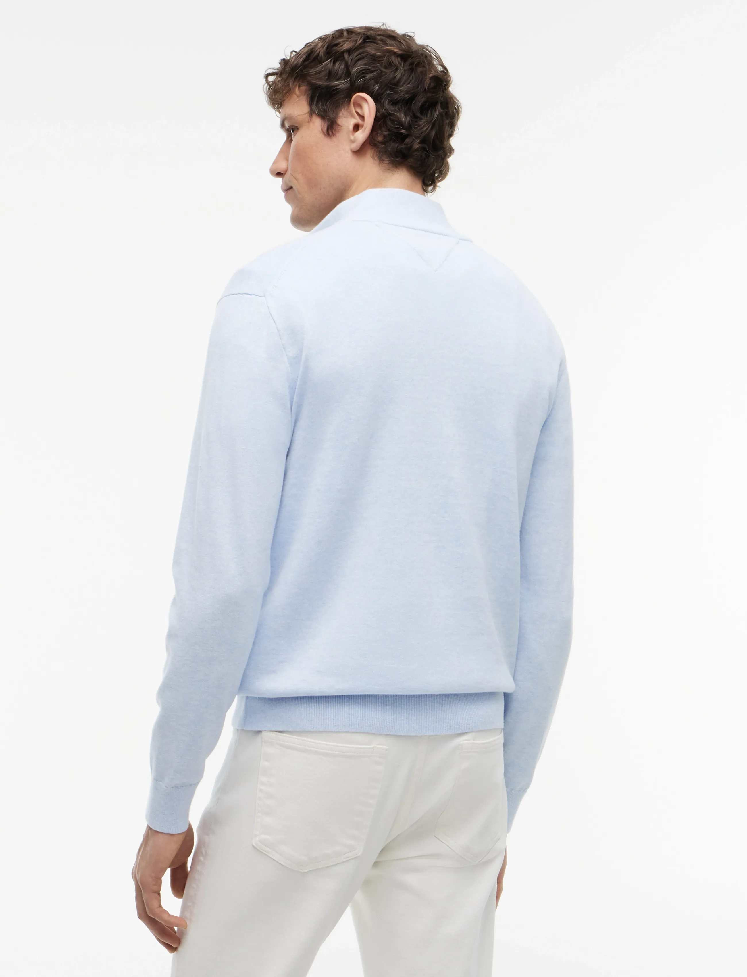 Tommy Hilfiger - ESSENTIAL COTTON ZIP MOCK - half zip-tröjor - sky blue heather - 2