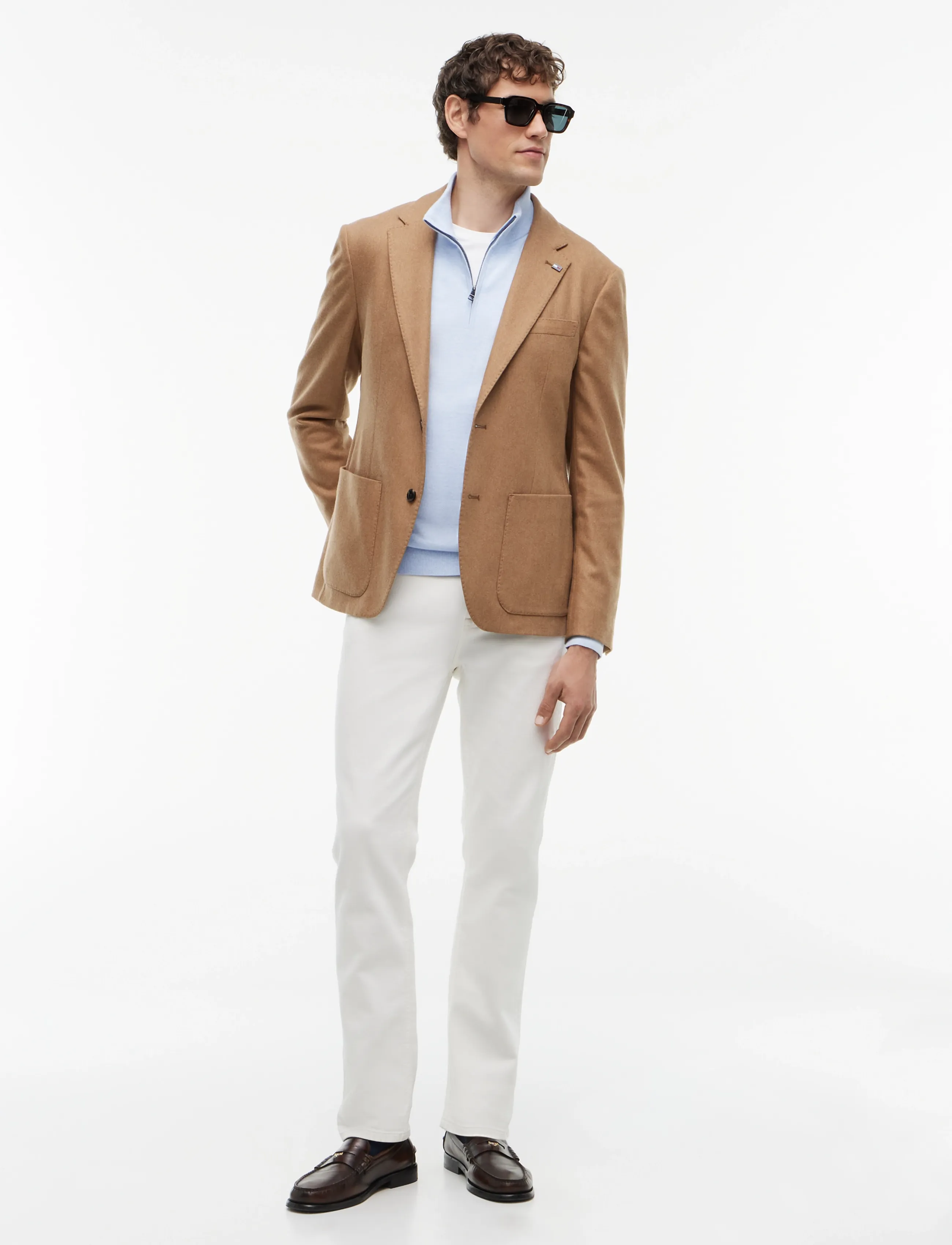Tommy Hilfiger - ESSENTIAL COTTON ZIP MOCK - half zip-tröjor - sky blue heather - 4