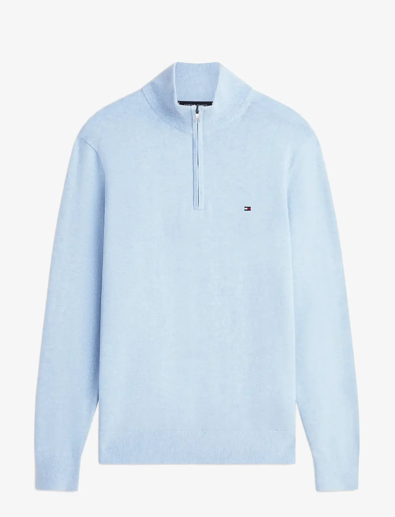 Tommy Hilfiger - ESSENTIAL COTTON ZIP MOCK - half zip - vessel blue heather - 1