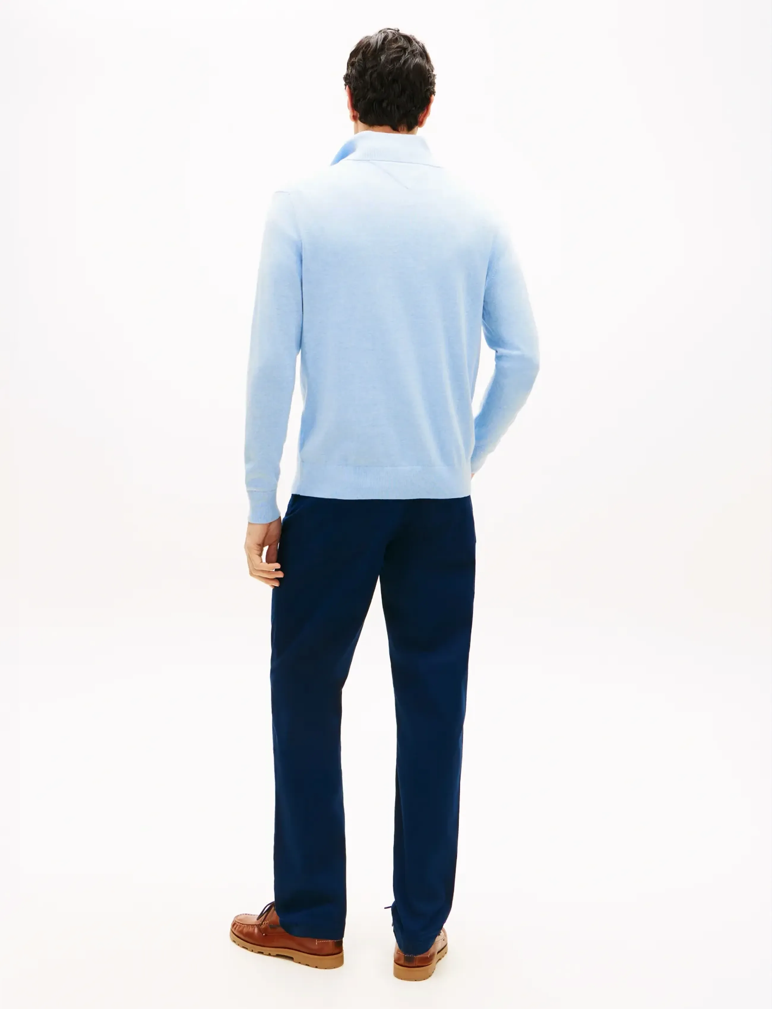Tommy Hilfiger - ESSENTIAL COTTON ZIP MOCK - tõmblukk-kaelusega džemprid - vessel blue heather - 2