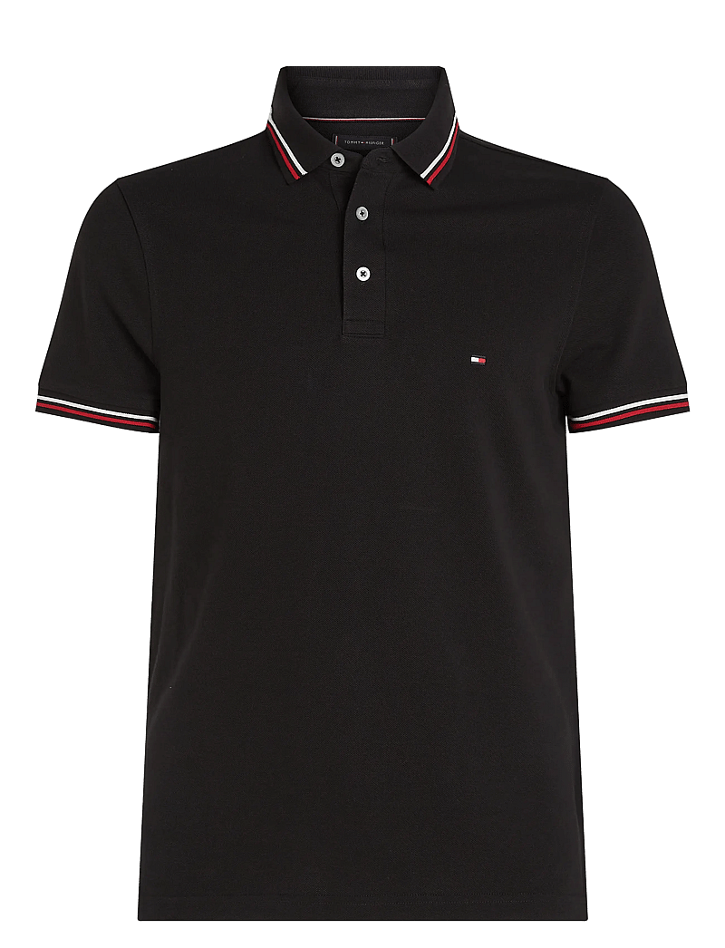 Tommy Hilfiger - TIPPED SLIM FIT POLO - kortærmede poloer - black - 1