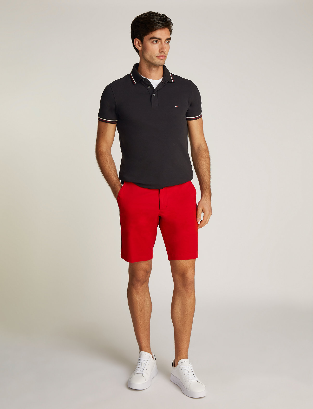 Tommy Hilfiger - TIPPED SLIM FIT POLO - kortærmede poloer - black - 0