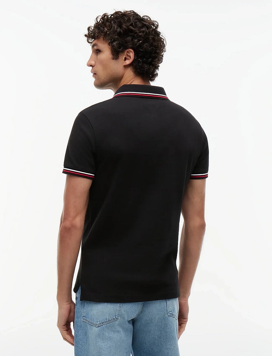 Tommy Hilfiger - TIPPED SLIM FIT POLO - lühikeste varrukatega polod - black - 2