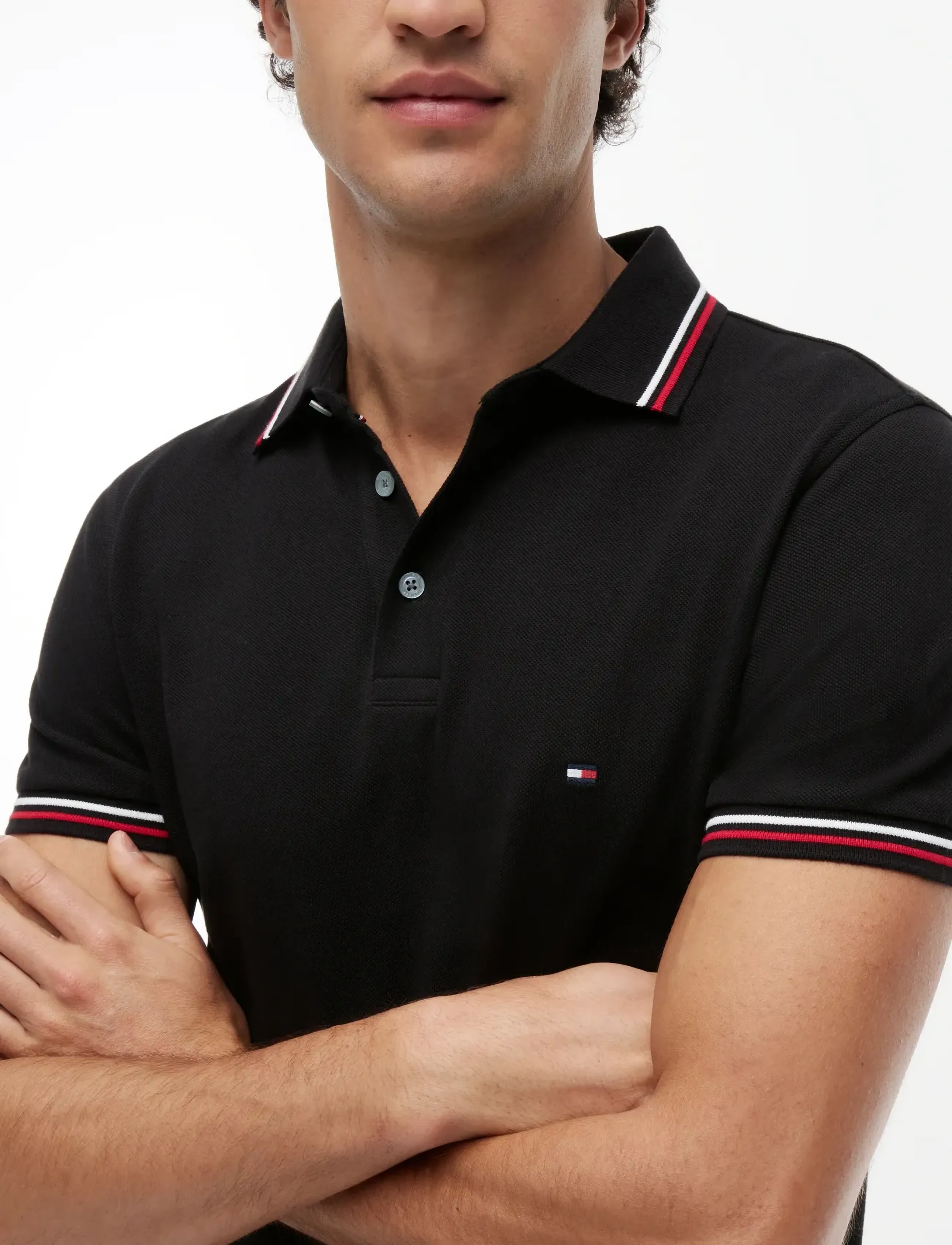 Tommy Hilfiger - TIPPED SLIM FIT POLO - korte mouwen - black - 3