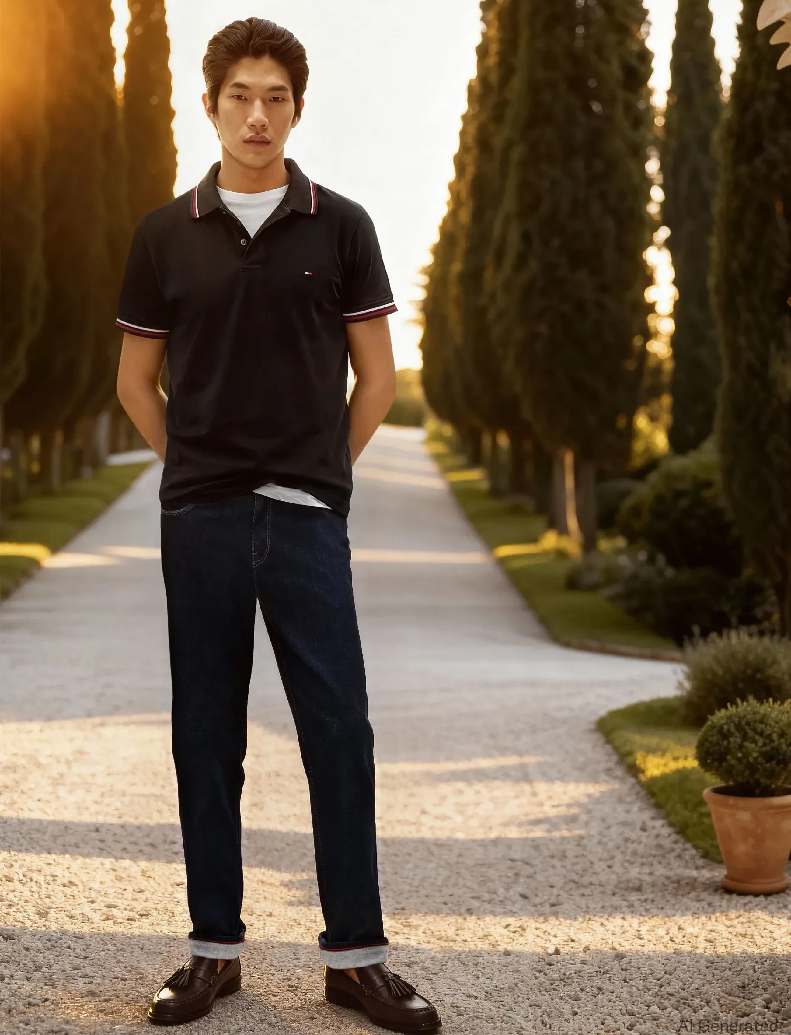 TOMMY HILFIGER Tipped Slim Fit Polo pikéer herr – bild 7