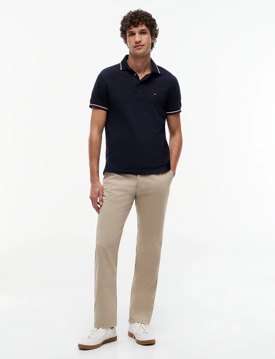 Tommy Hilfiger - TIPPED SLIM FIT POLO - lühikeste varrukatega polod - desert sky - 5