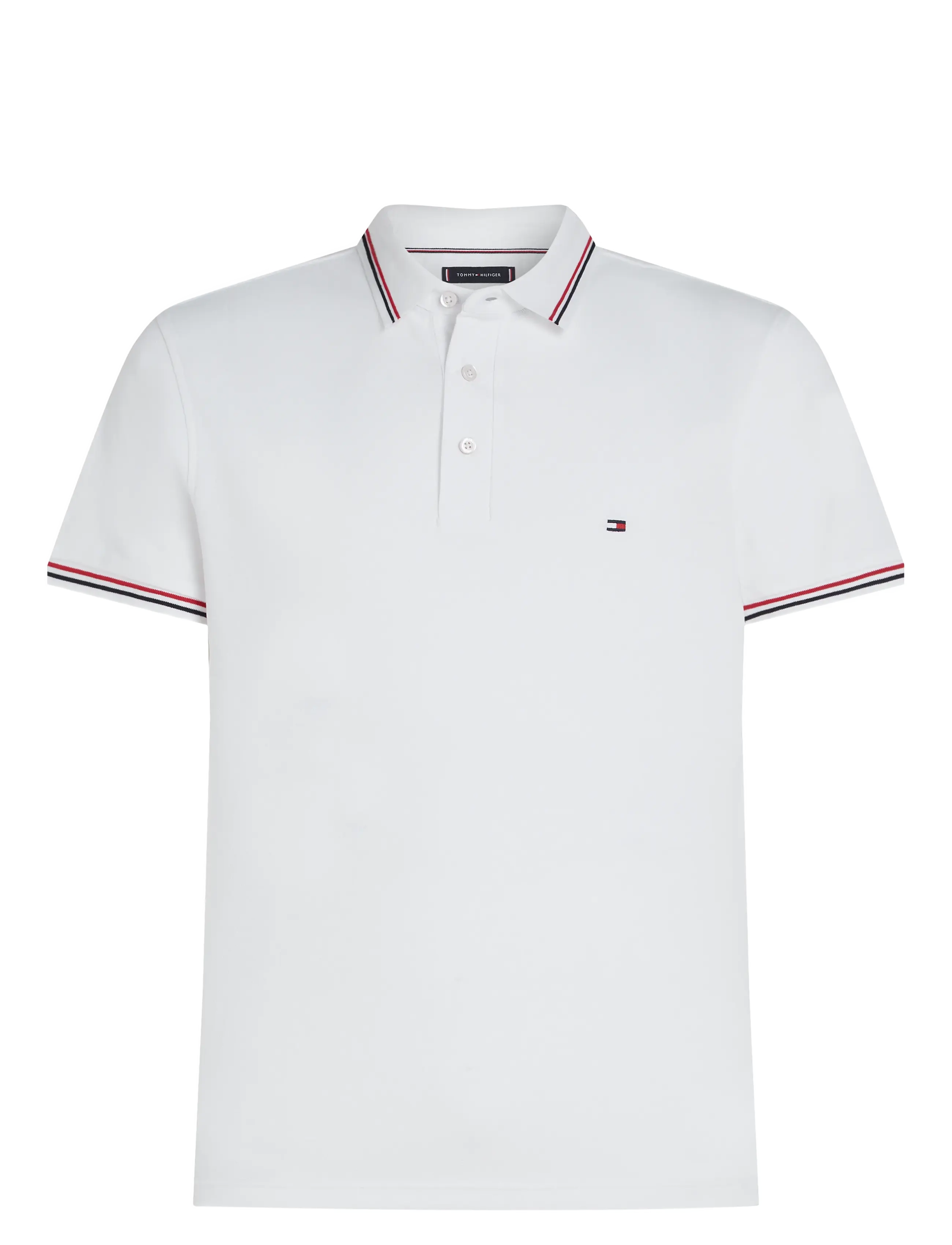 TOMMY HILFIGER Tipped Slim Fit Polo Weiß - M - Herren