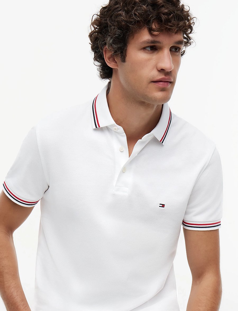 Tommy Hilfiger - TIPPED SLIM FIT POLO - kurzärmelig - white - 4