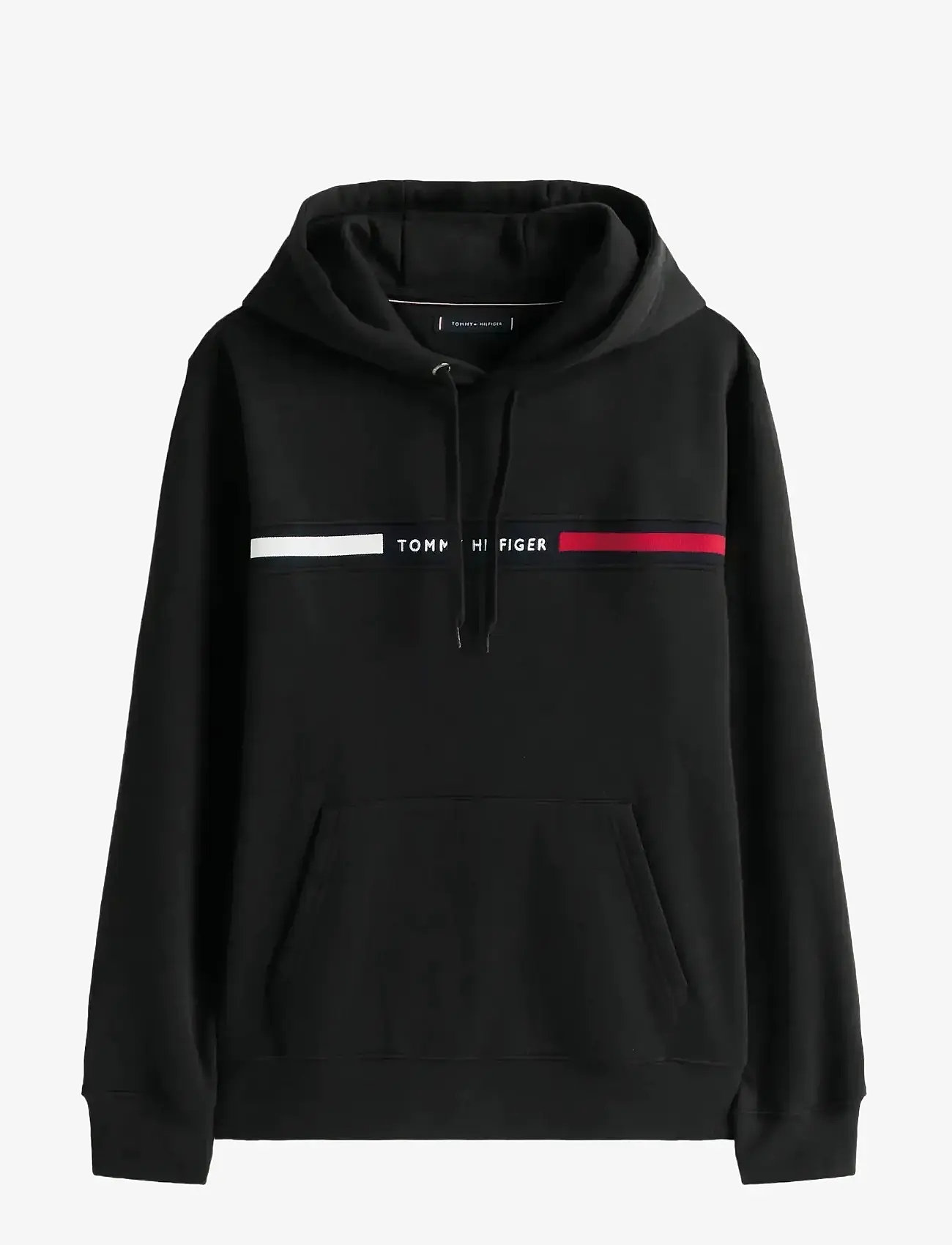 Tommy Hilfiger - HILFIGER CHEST INSERT HOODY - hoodies - black - 1