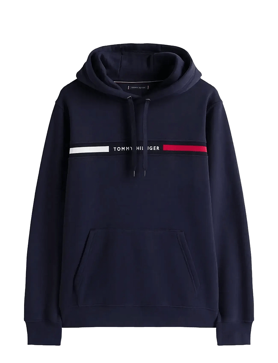 Tommy Hilfiger - HILFIGER CHEST INSERT HOODY - hættetrøjer - desert sky - 1